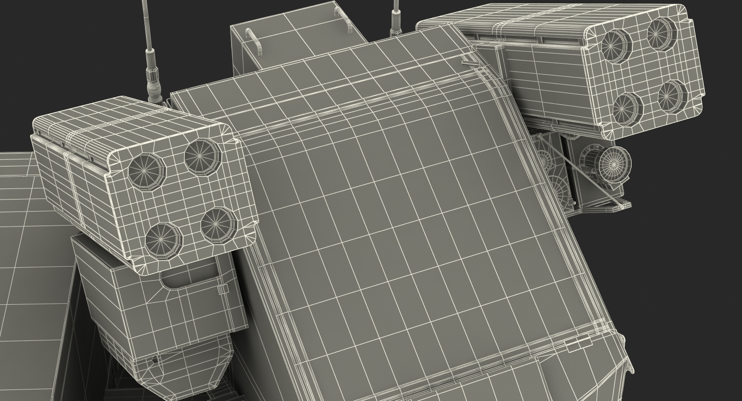 3D model HMMWV M998 Equipped with Avenger Simple Interior Desert