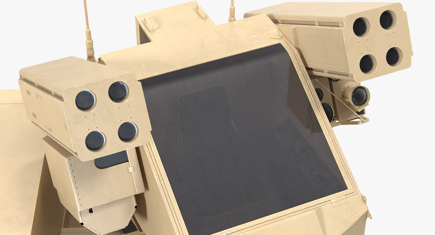 3D model HMMWV M998 Equipped with Avenger Simple Interior Desert