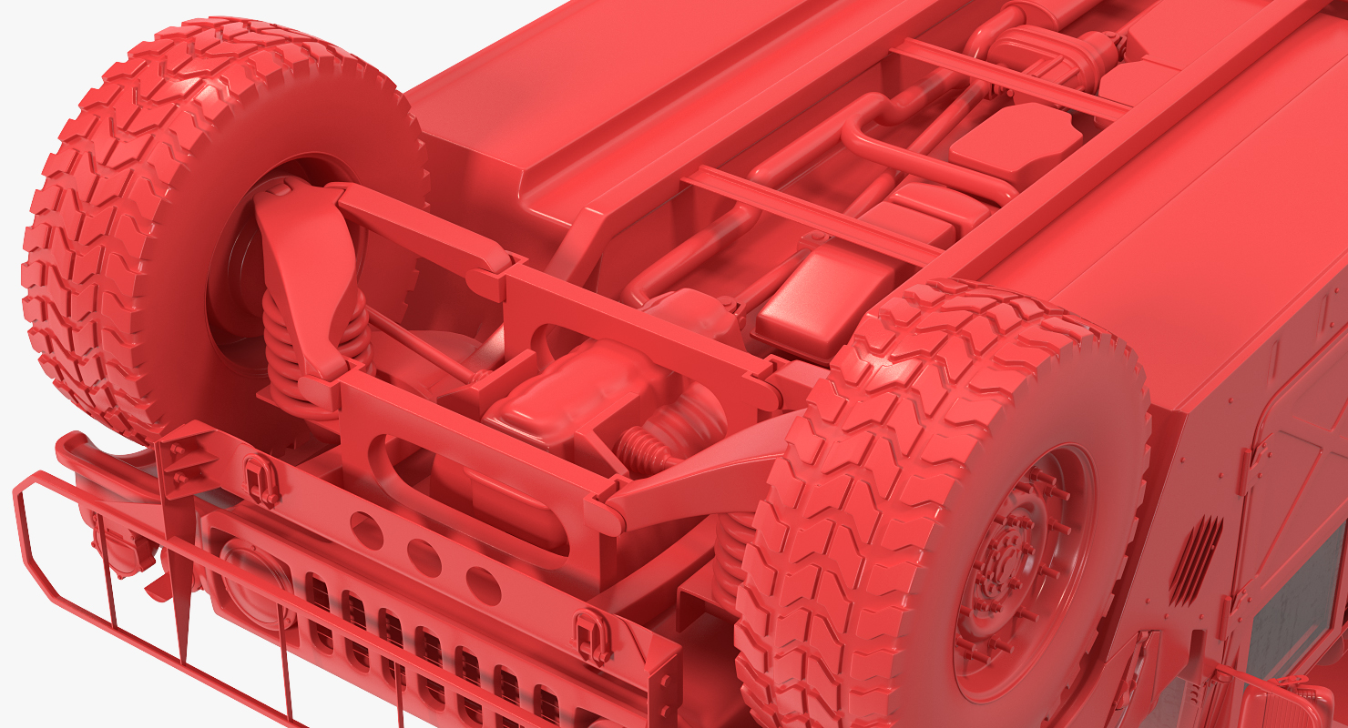 3D model HMMWV M998 Equipped with Avenger Simple Interior Desert