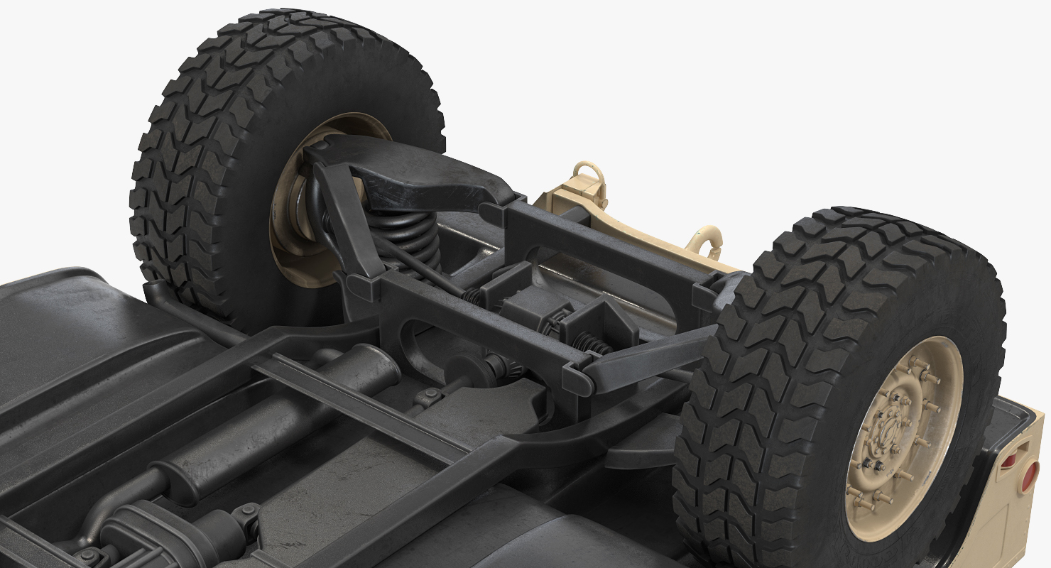 3D model HMMWV M998 Equipped with Avenger Simple Interior Desert