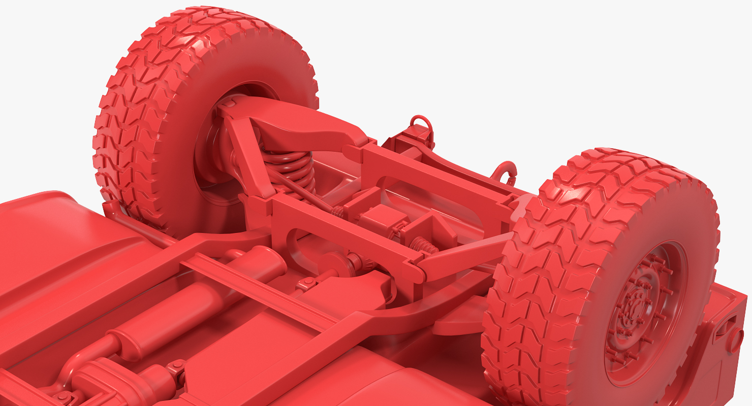 3D model HMMWV M998 Equipped with Avenger Simple Interior Desert