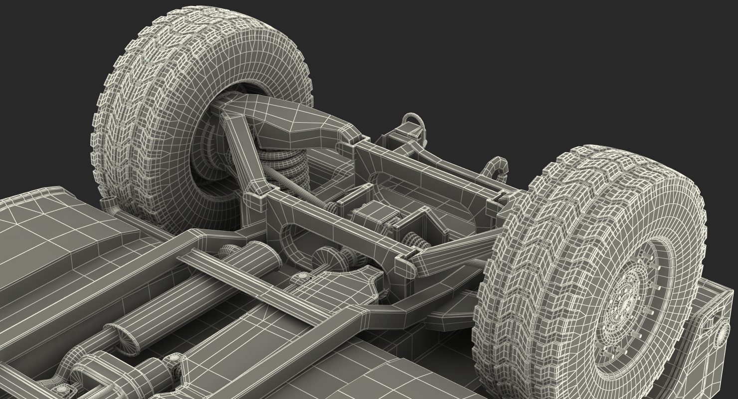 3D model HMMWV M998 Equipped with Avenger Simple Interior Desert
