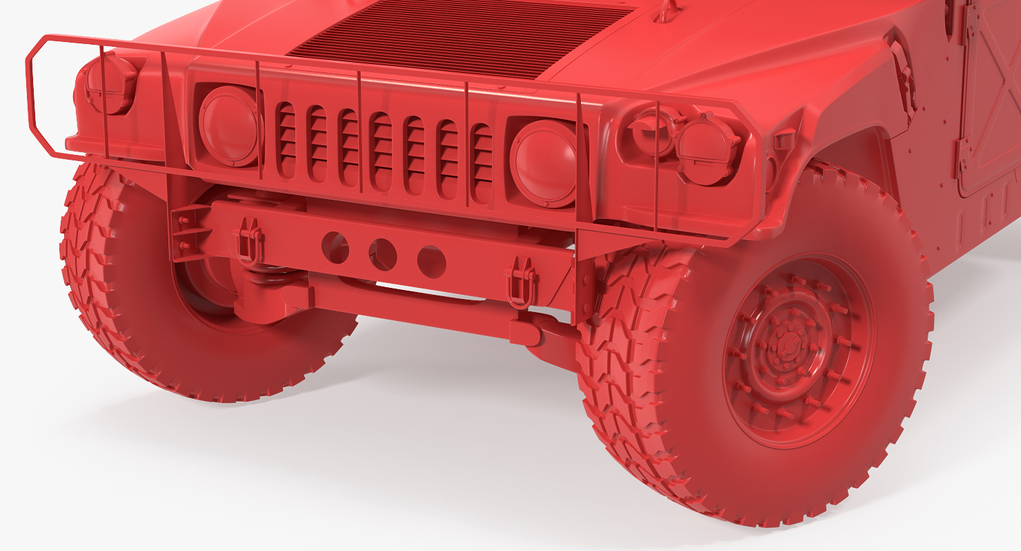 3D model HMMWV M998 Equipped with Avenger Simple Interior Desert