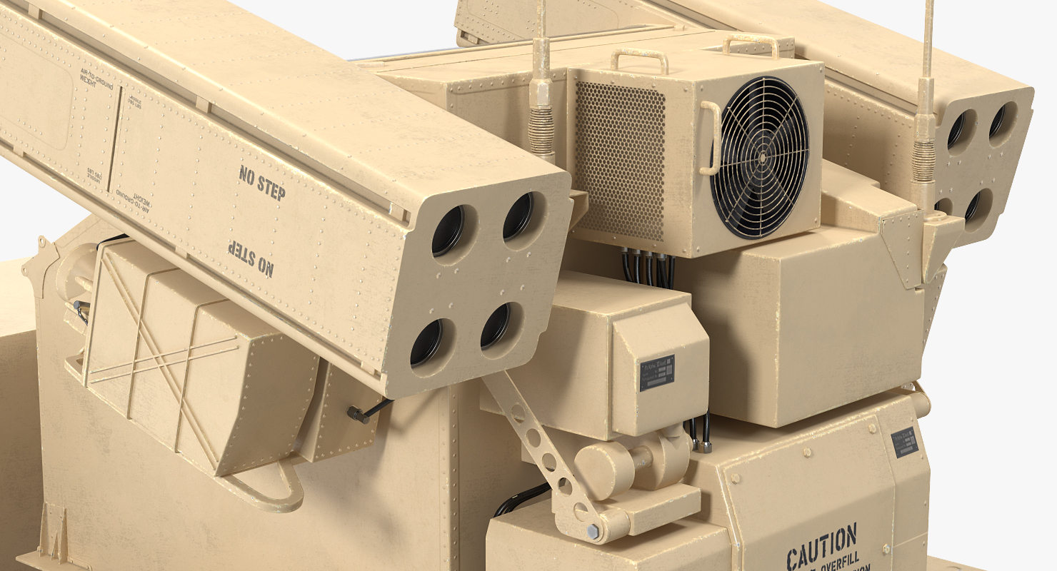 3D model HMMWV M998 Equipped with Avenger Simple Interior Desert