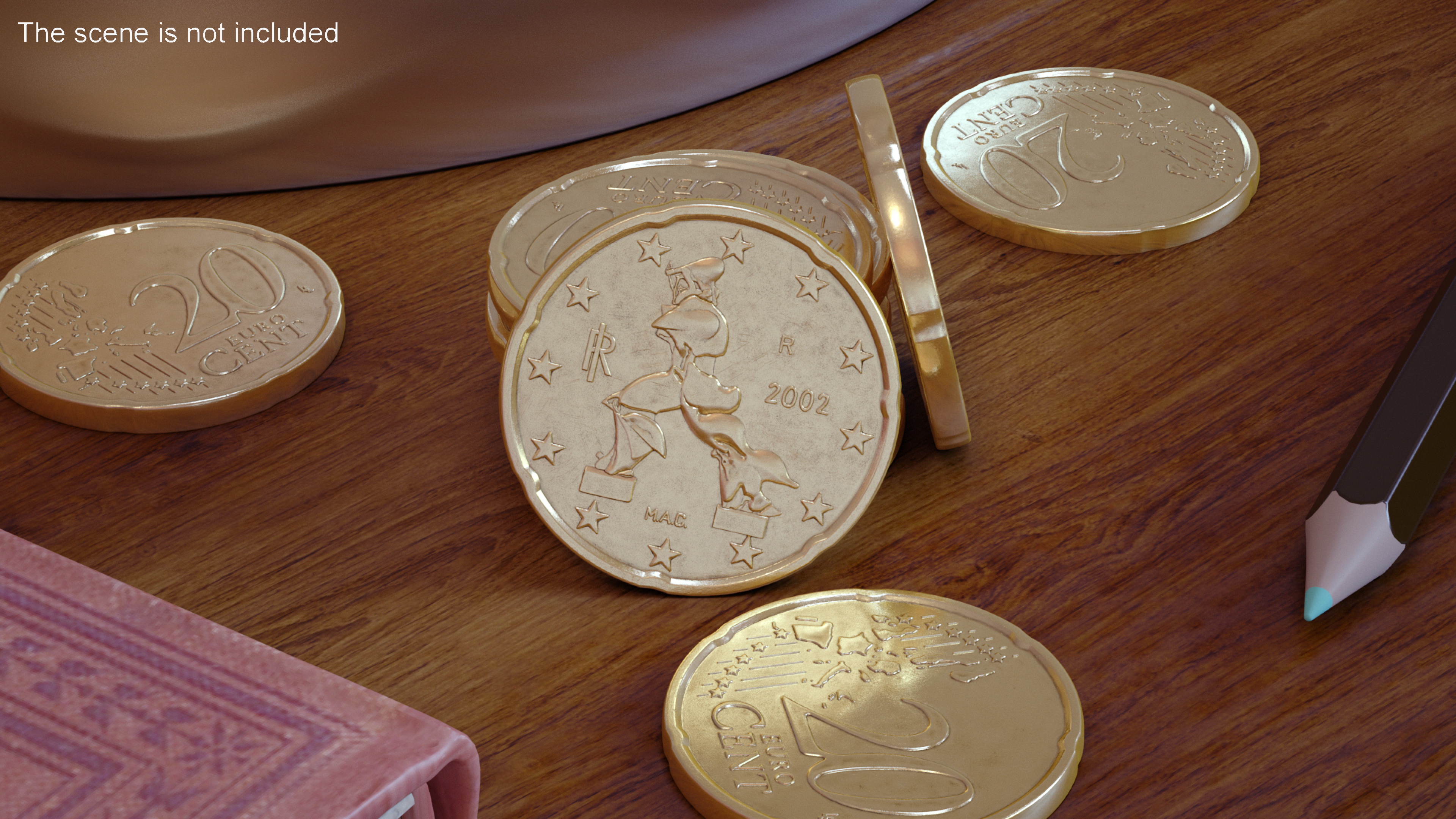 3D 20 Euro Cent Italy model
