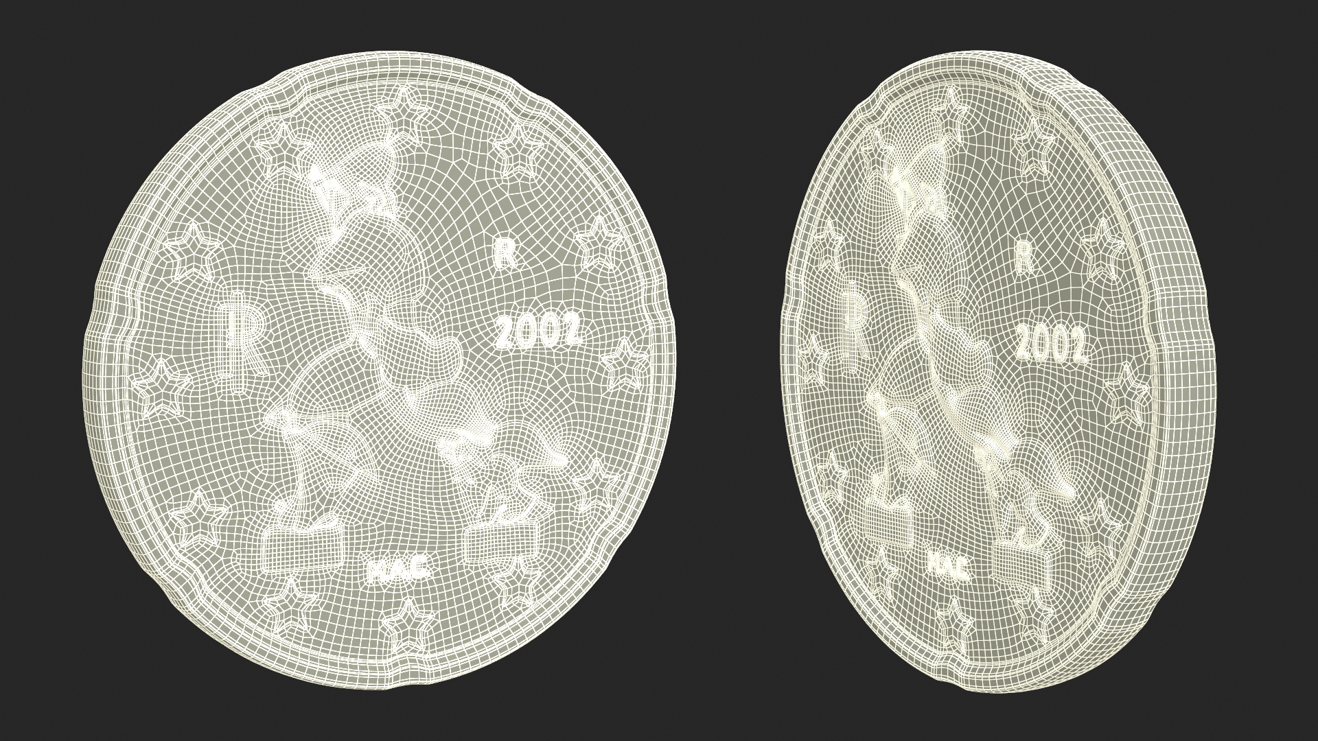 3D 20 Euro Cent Italy model