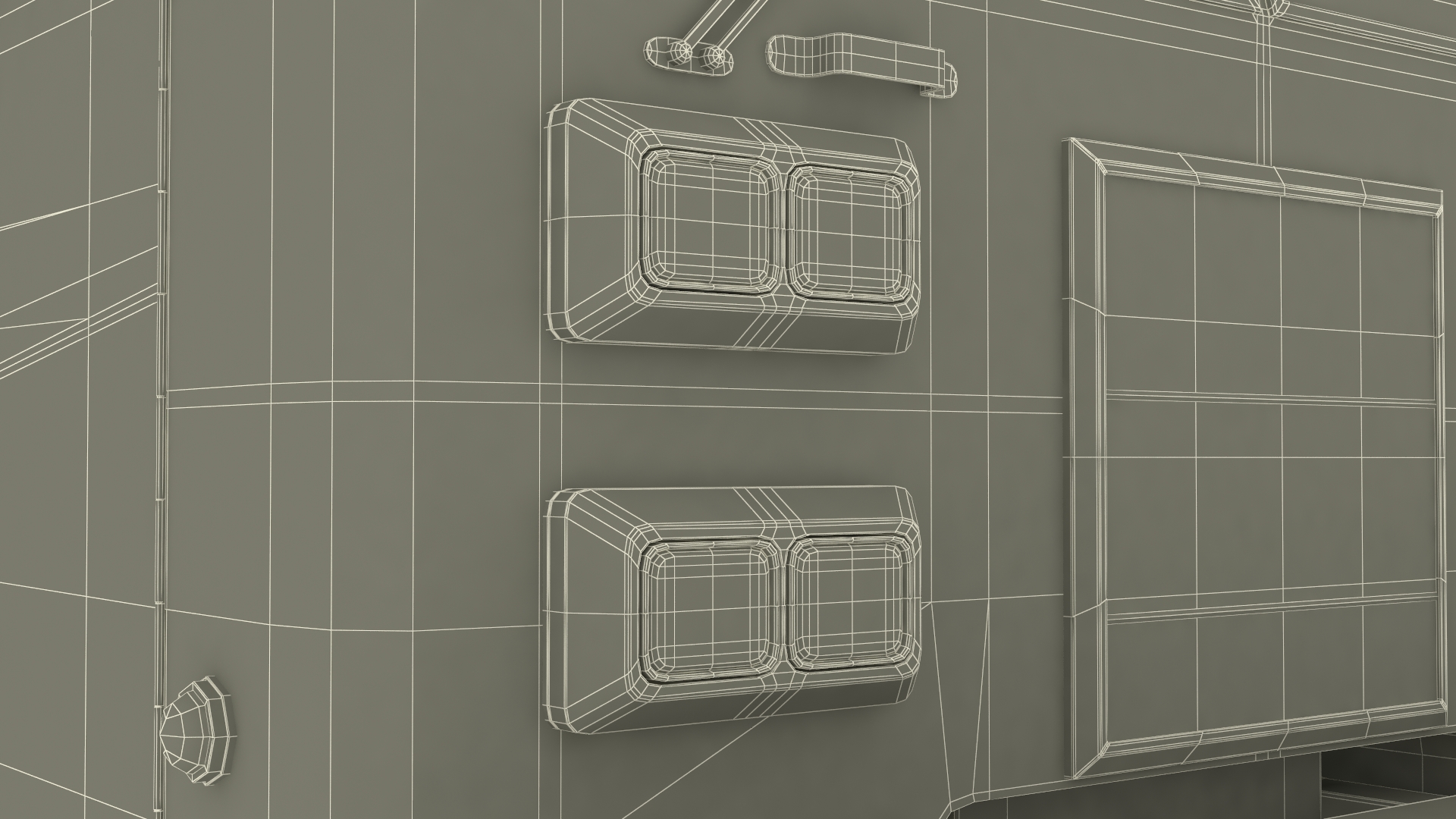 Rear Mount Ladder Fire Truck Rigged for Cinema 4D 3D model