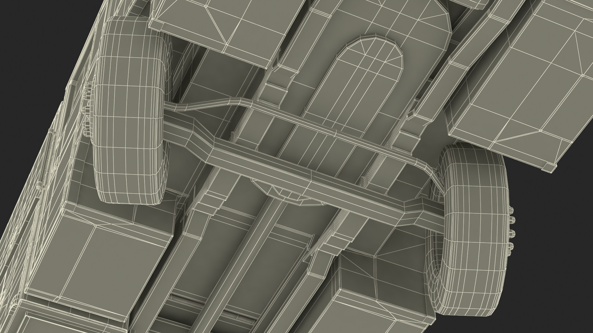 Rear Mount Ladder Fire Truck Rigged for Cinema 4D 3D model