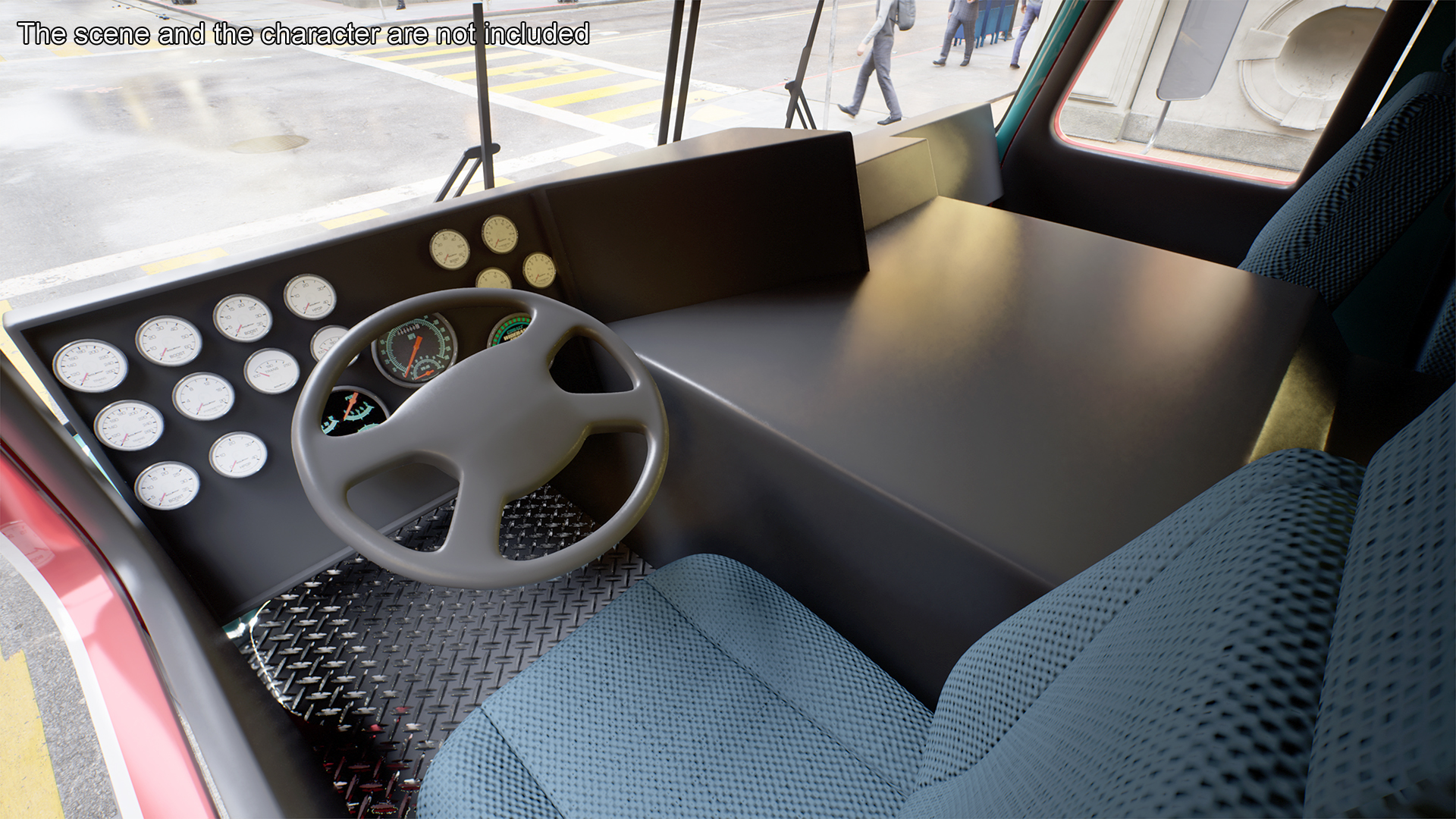 Rear Mount Ladder Fire Truck Rigged for Cinema 4D 3D model