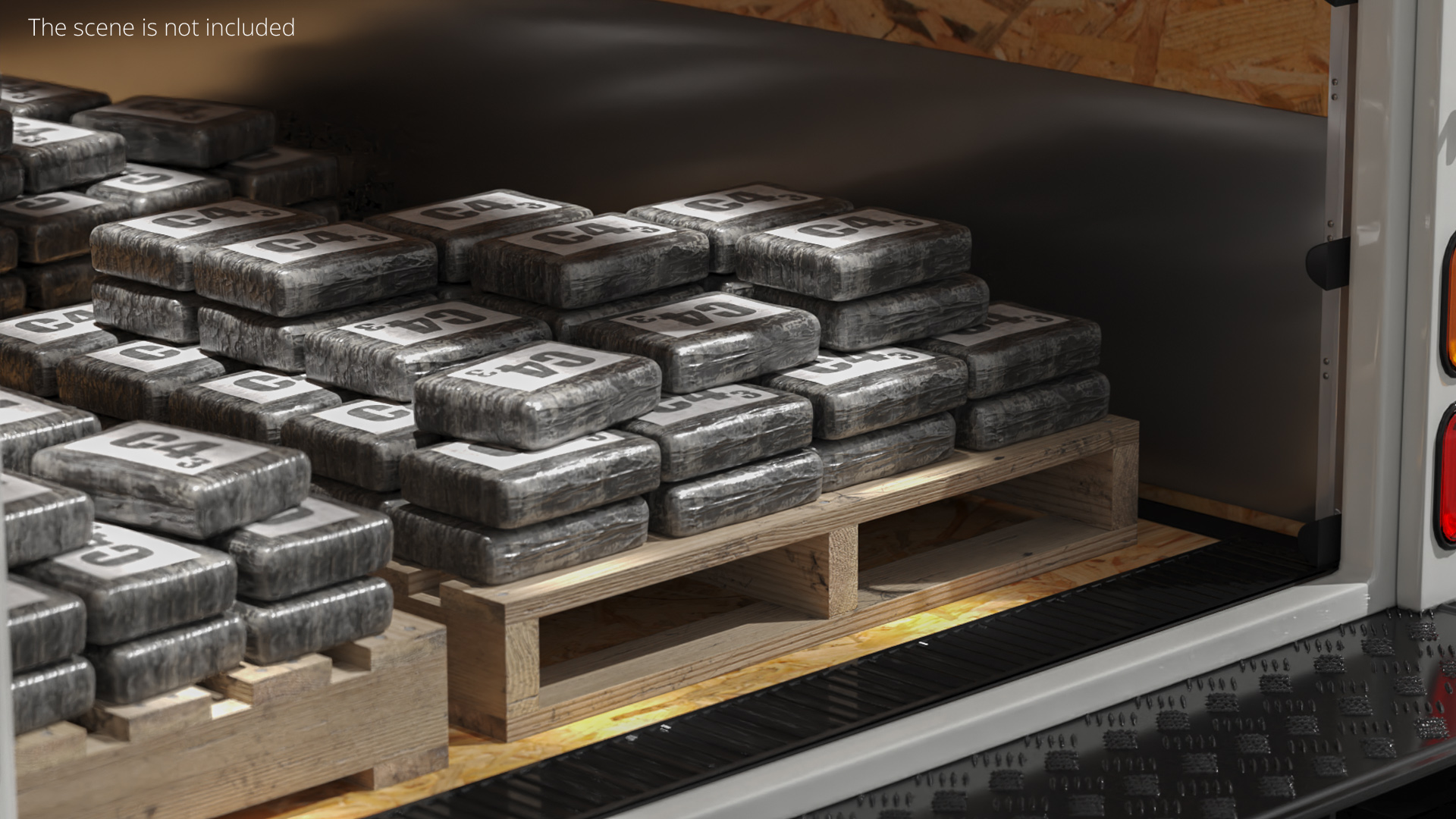 Wooden Pallet with Cocaine Bricks, view 2