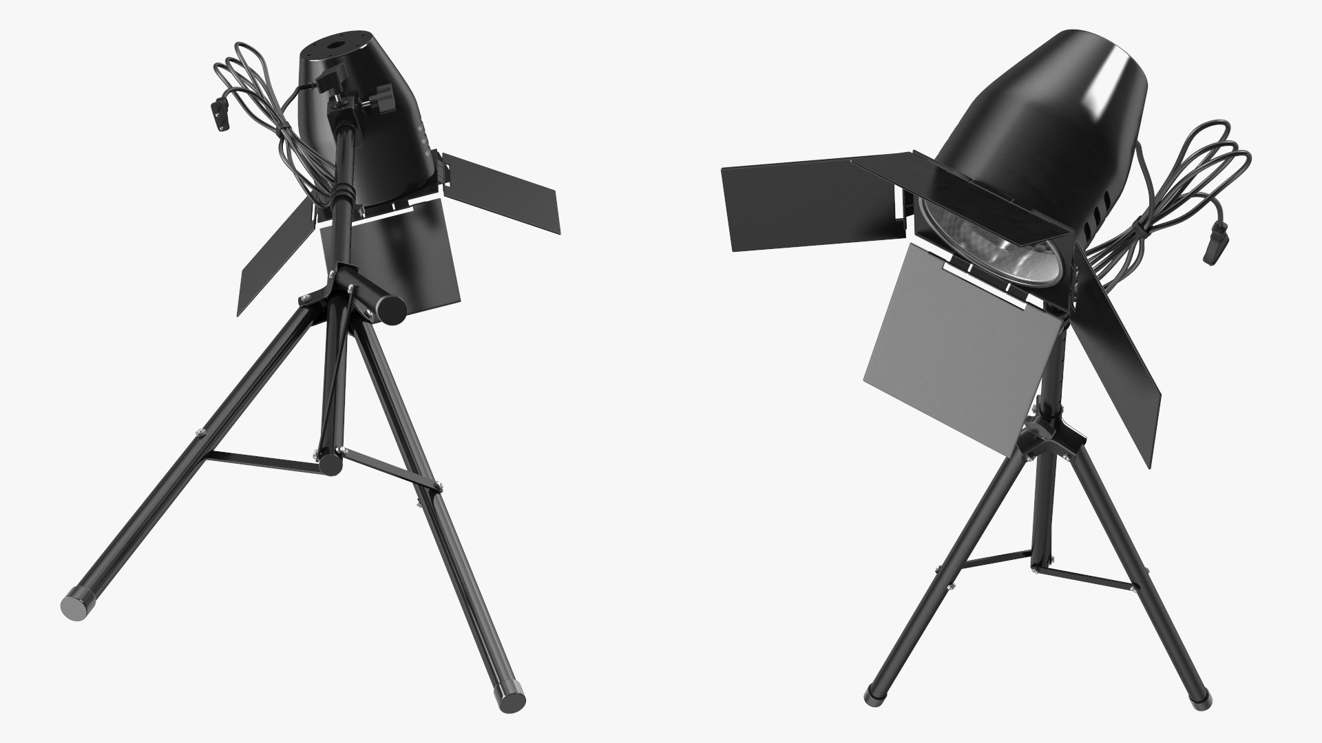3D model Vintage Studio Spotlight on Tripod Stand
