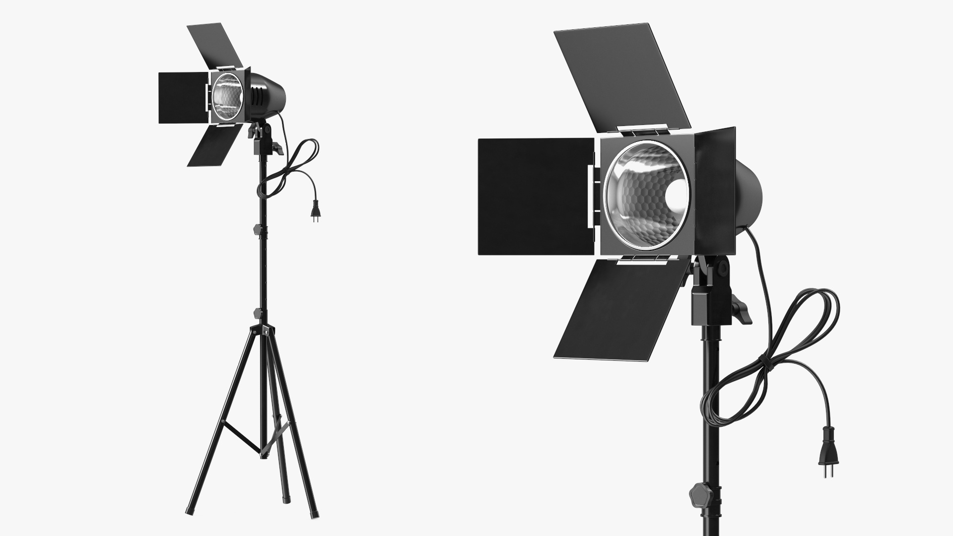 3D model Vintage Studio Spotlight on Tripod Stand