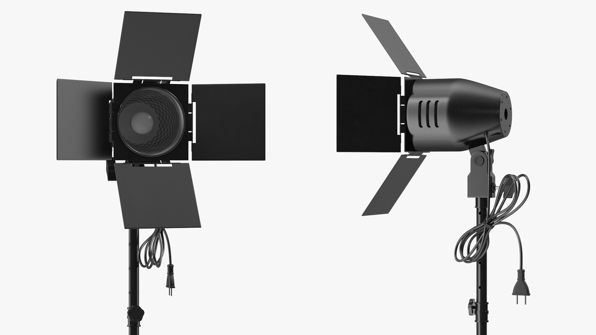 3D model Vintage Studio Spotlight on Tripod Stand