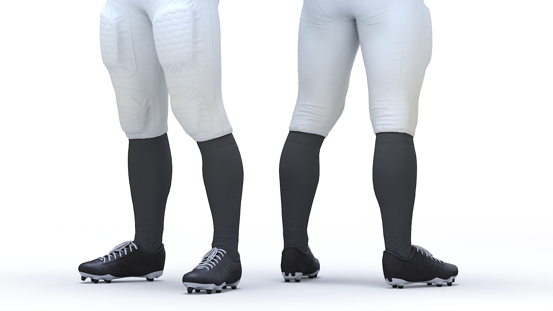 3D Uniform Black Man Football Player with Rugby Helmet Rigged model