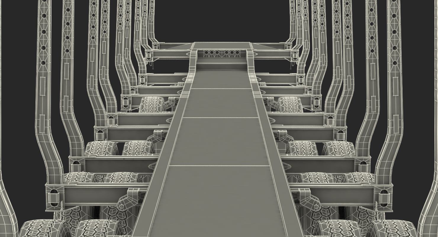 Empty Logging Trailer Manac 3D