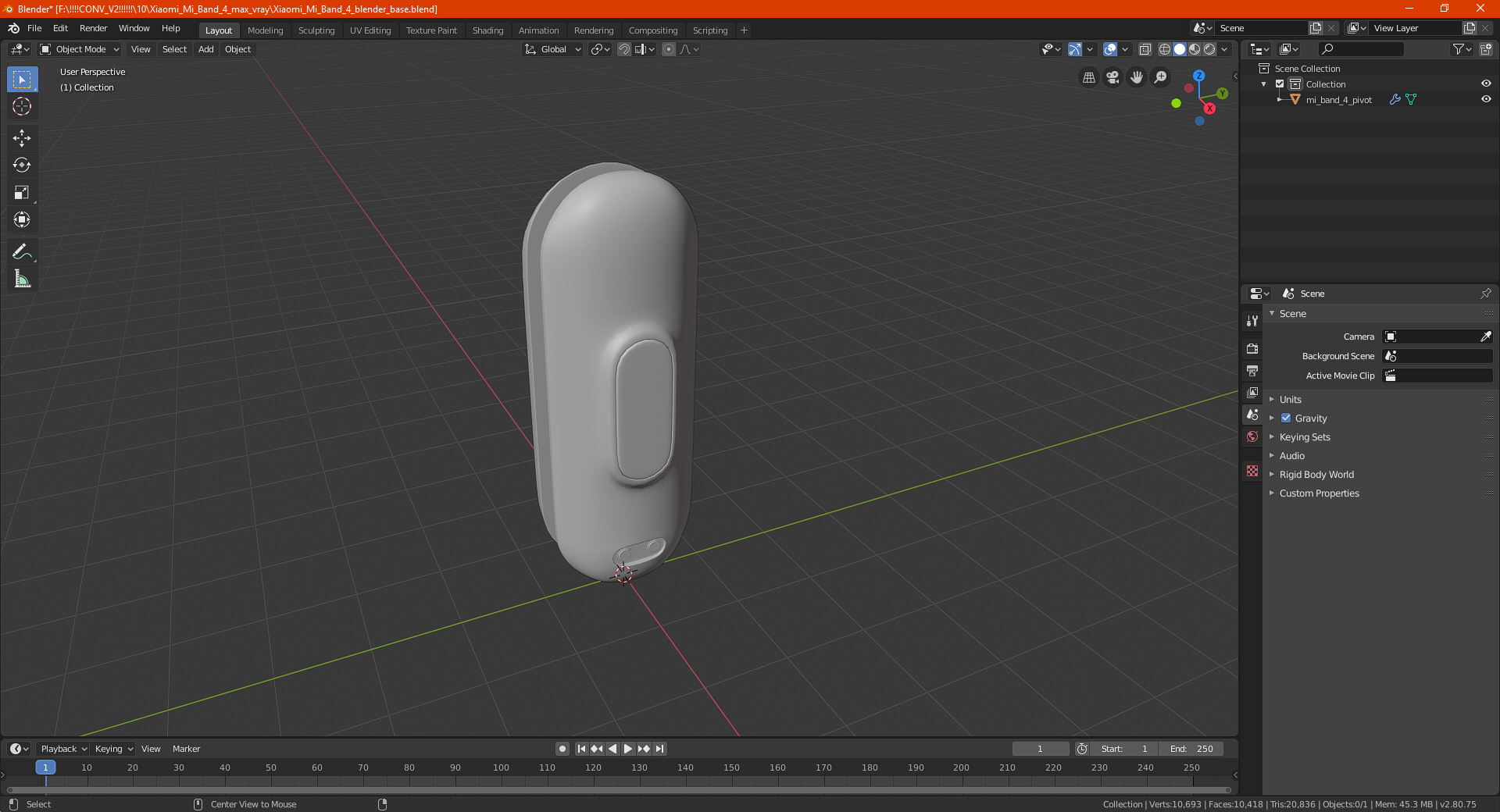 3D Xiaomi Mi Band 4