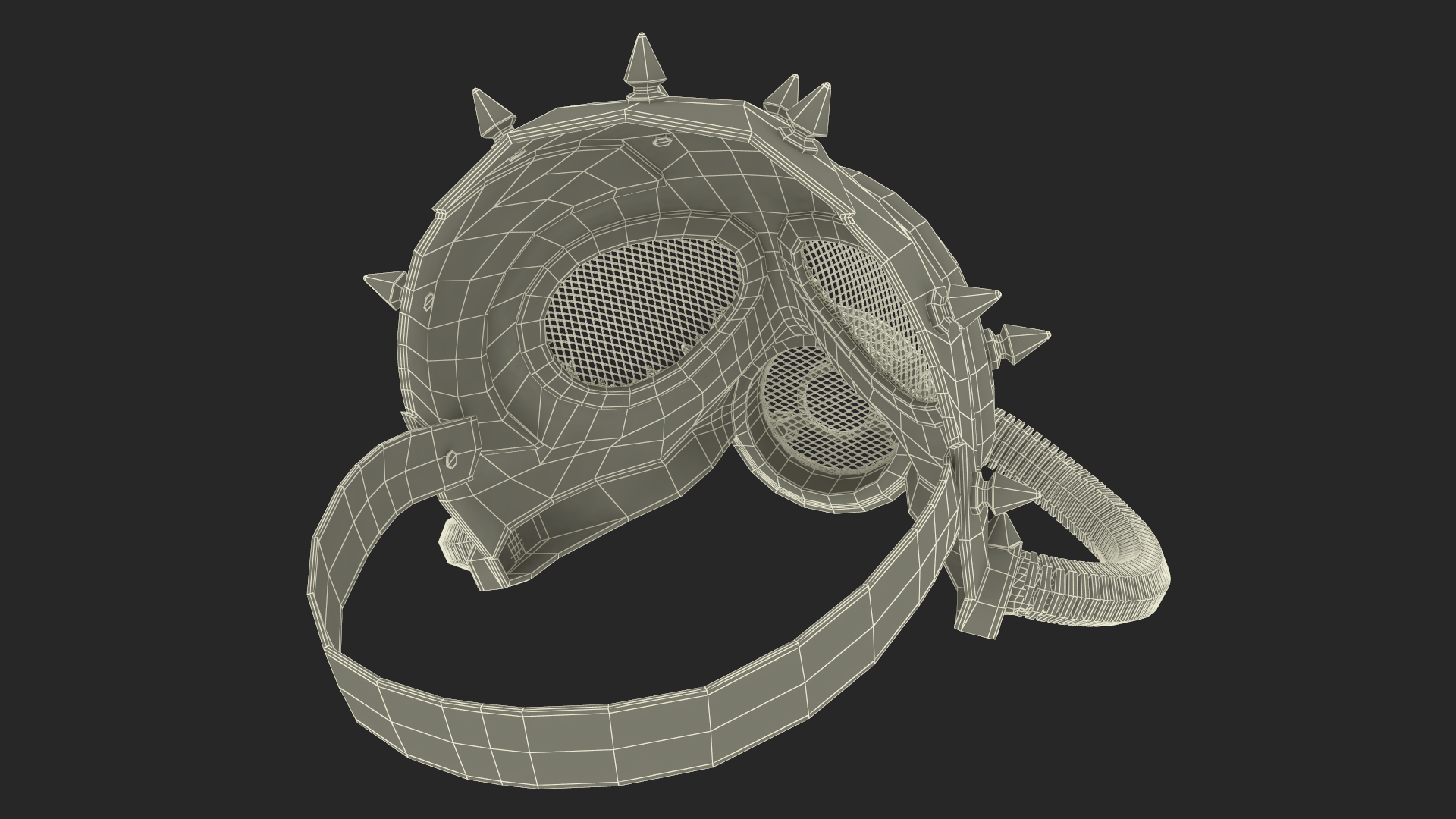 3D Steampunk Full Face Gas Mask model