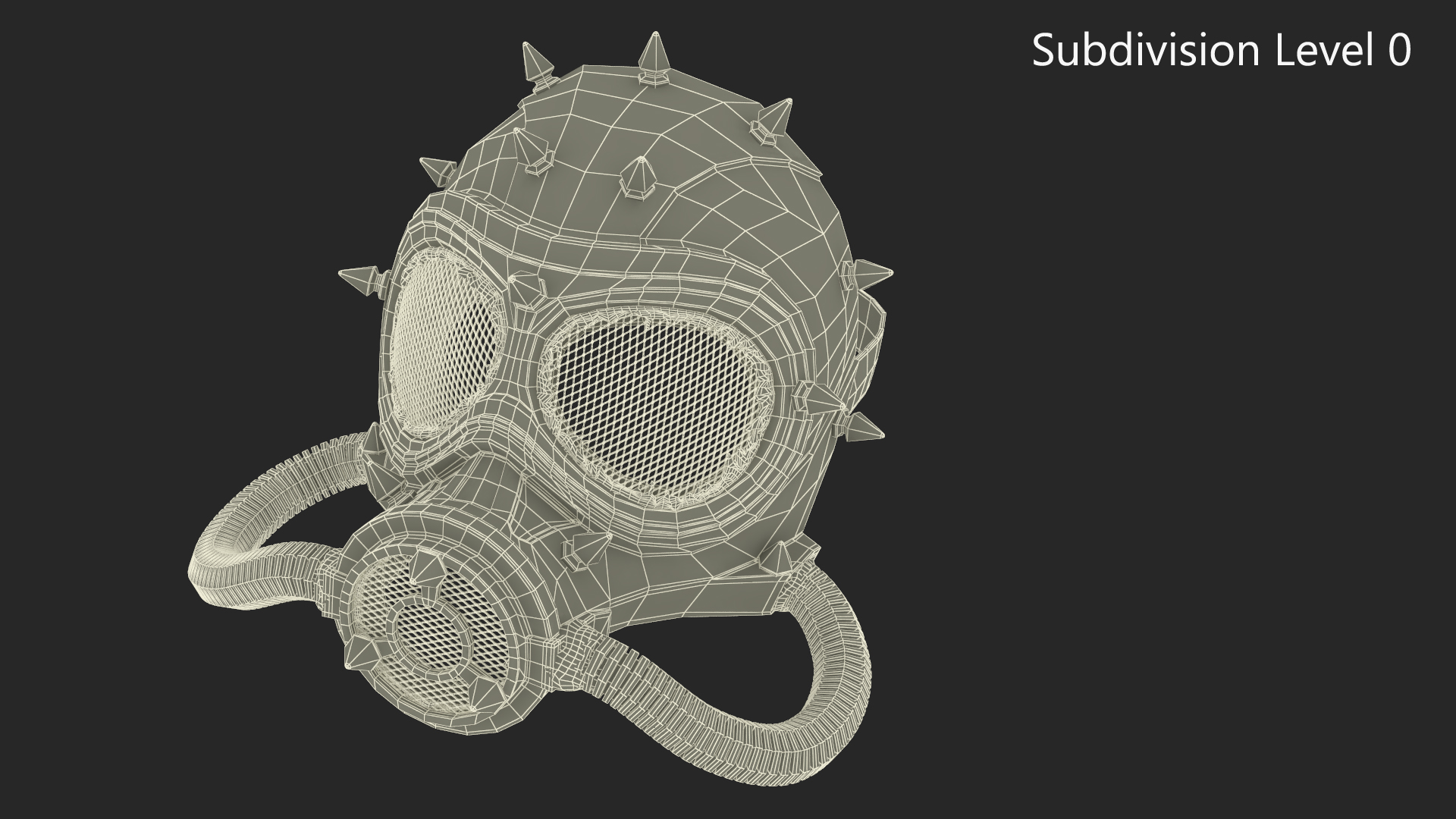 3D Steampunk Full Face Gas Mask model