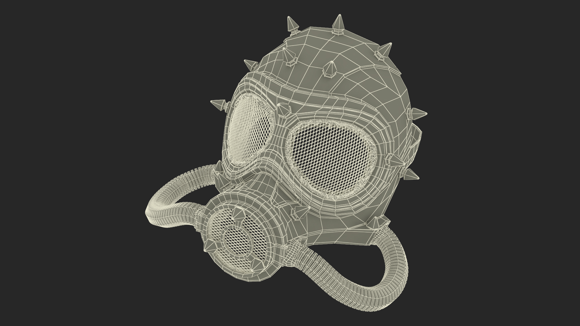 3D Steampunk Full Face Gas Mask model