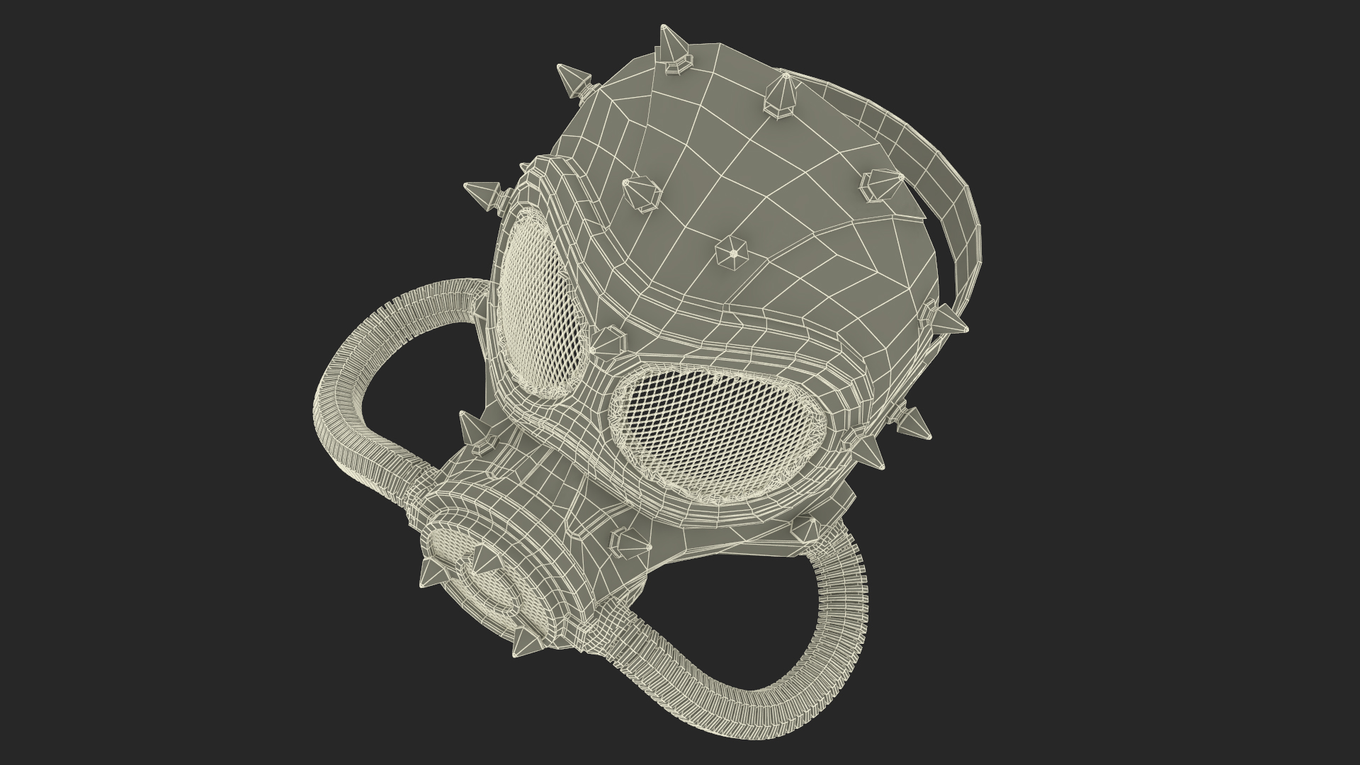 3D Steampunk Full Face Gas Mask model