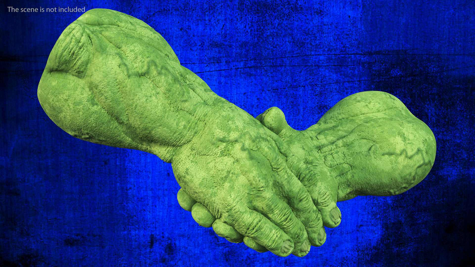 Handshake Hulk Hands Rigged 3D