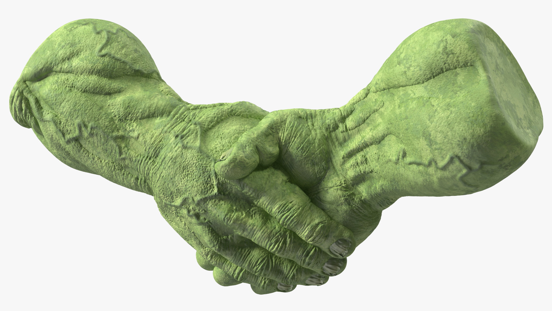 Handshake Hulk Hands Rigged 3D