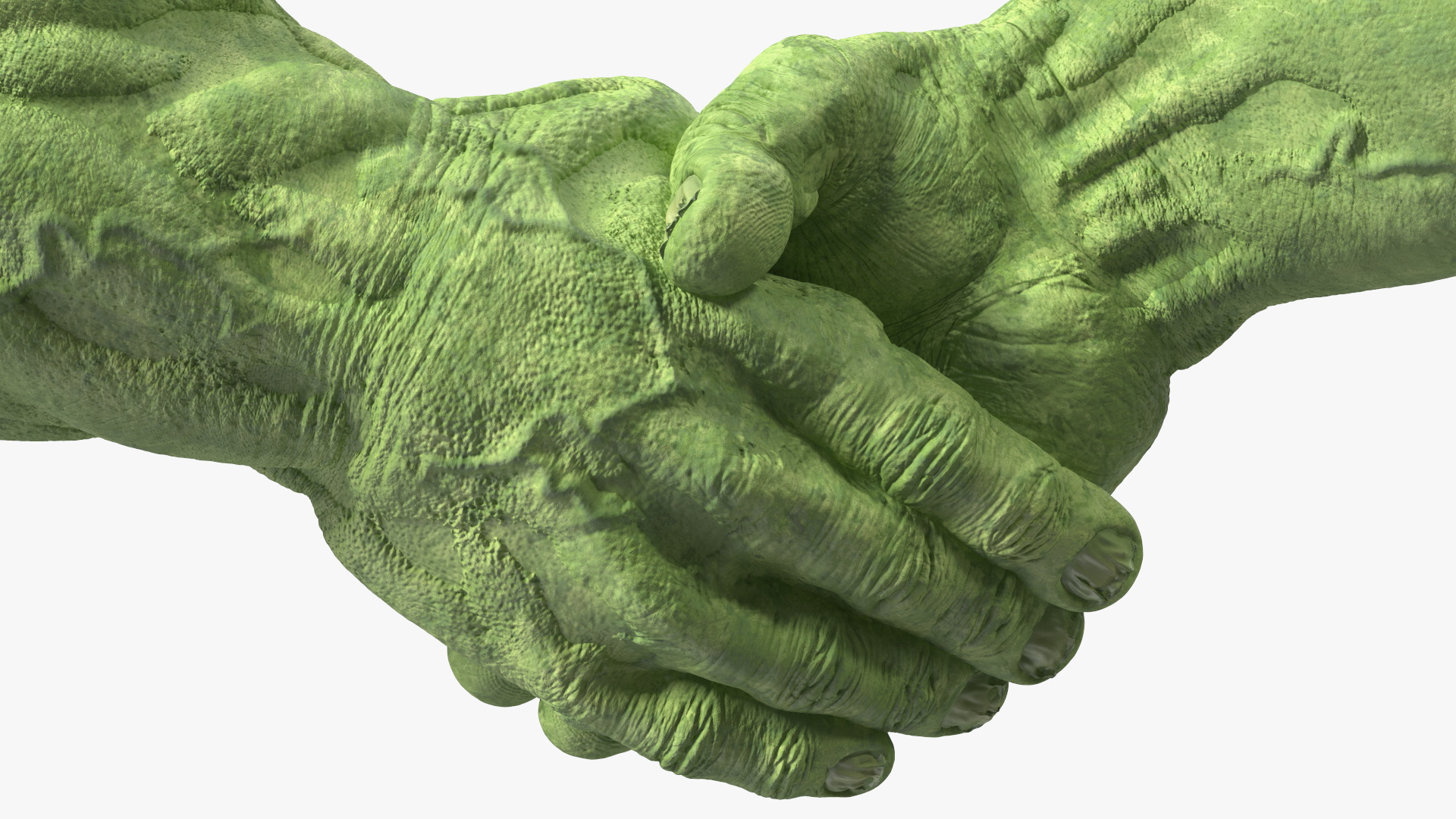 Handshake Hulk Hands Rigged 3D