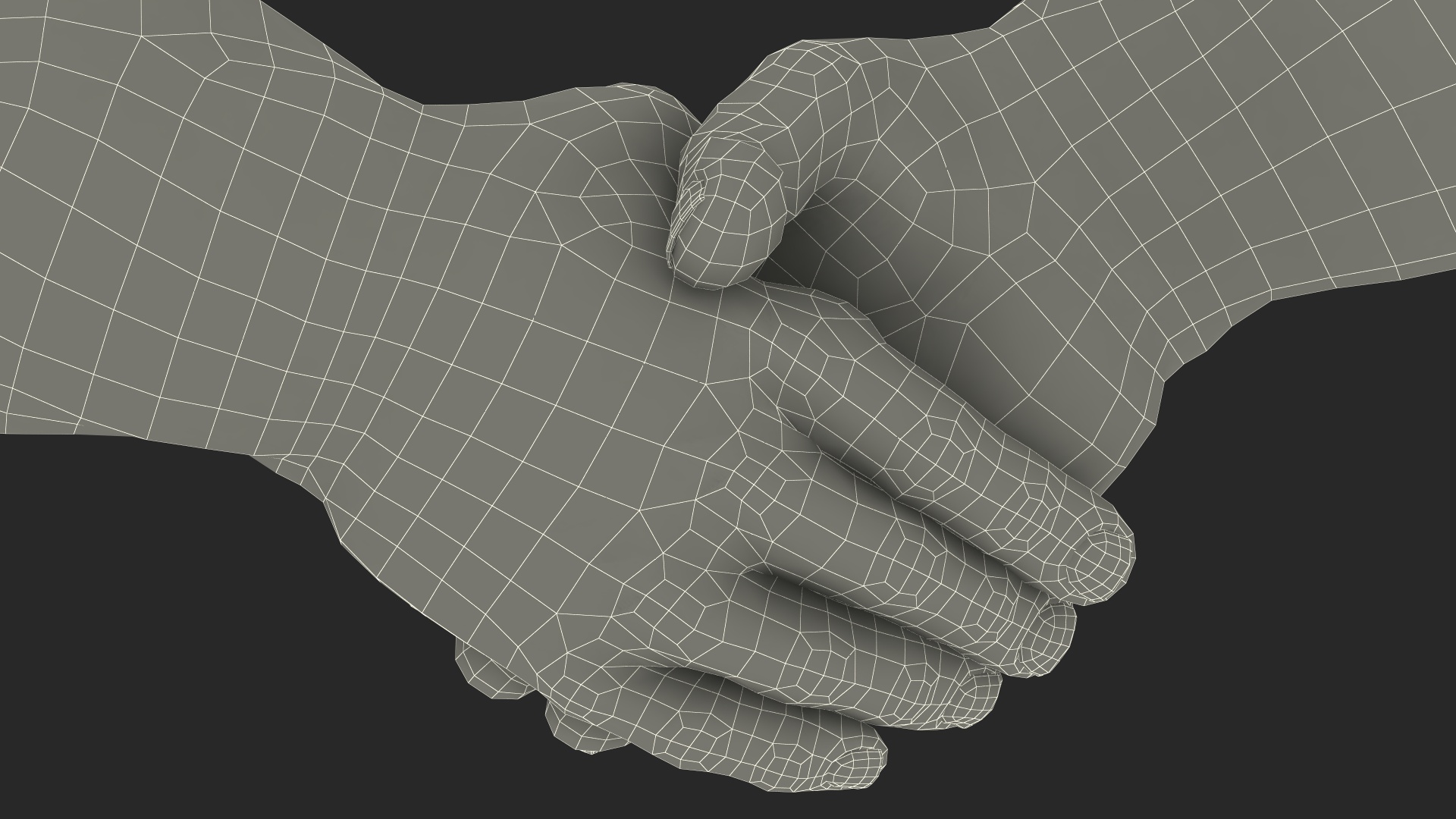 Handshake Hulk Hands Rigged 3D