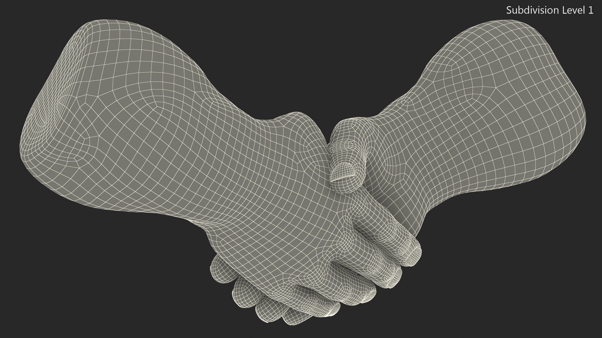Handshake Hulk Hands Rigged 3D