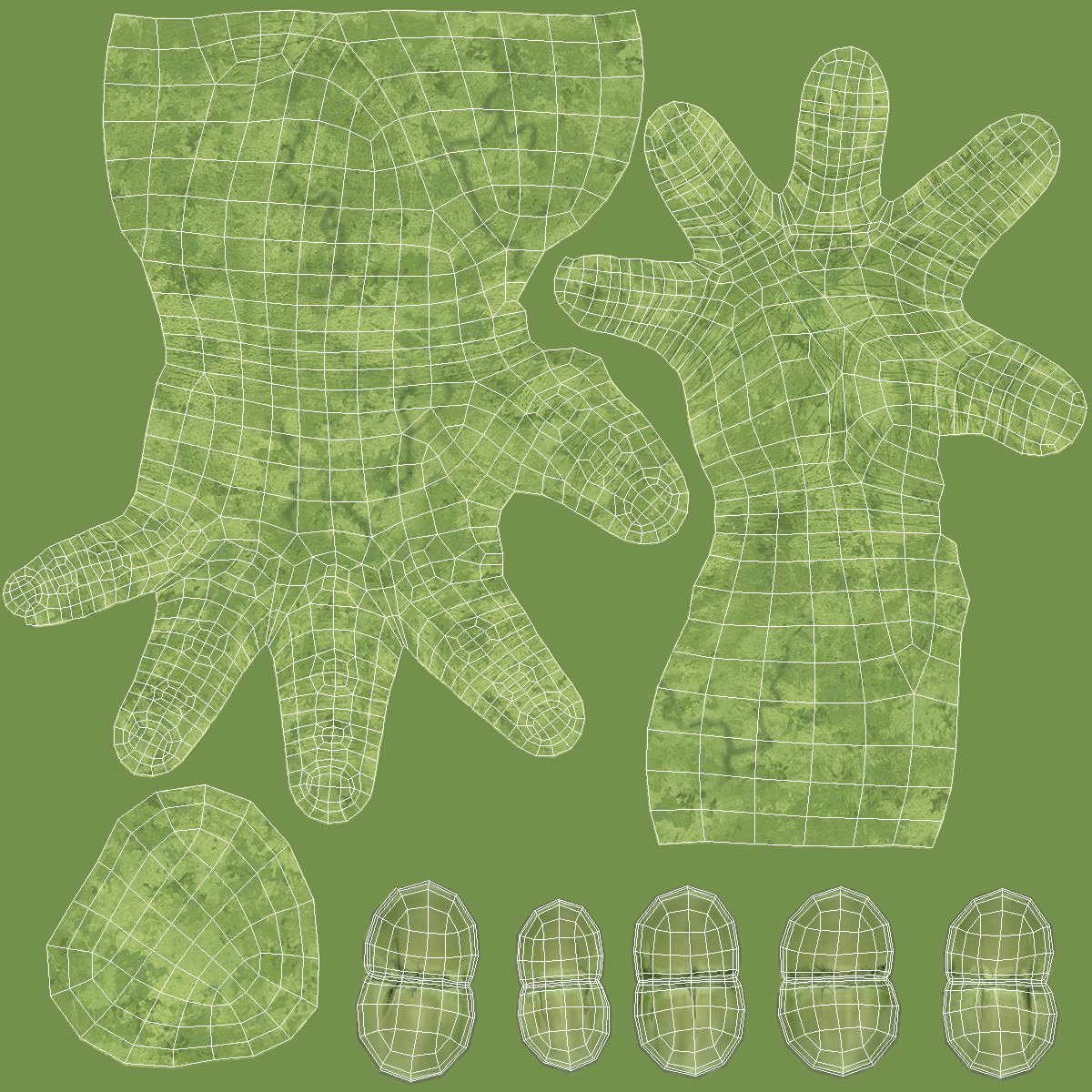 Handshake Hulk Hands Rigged 3D