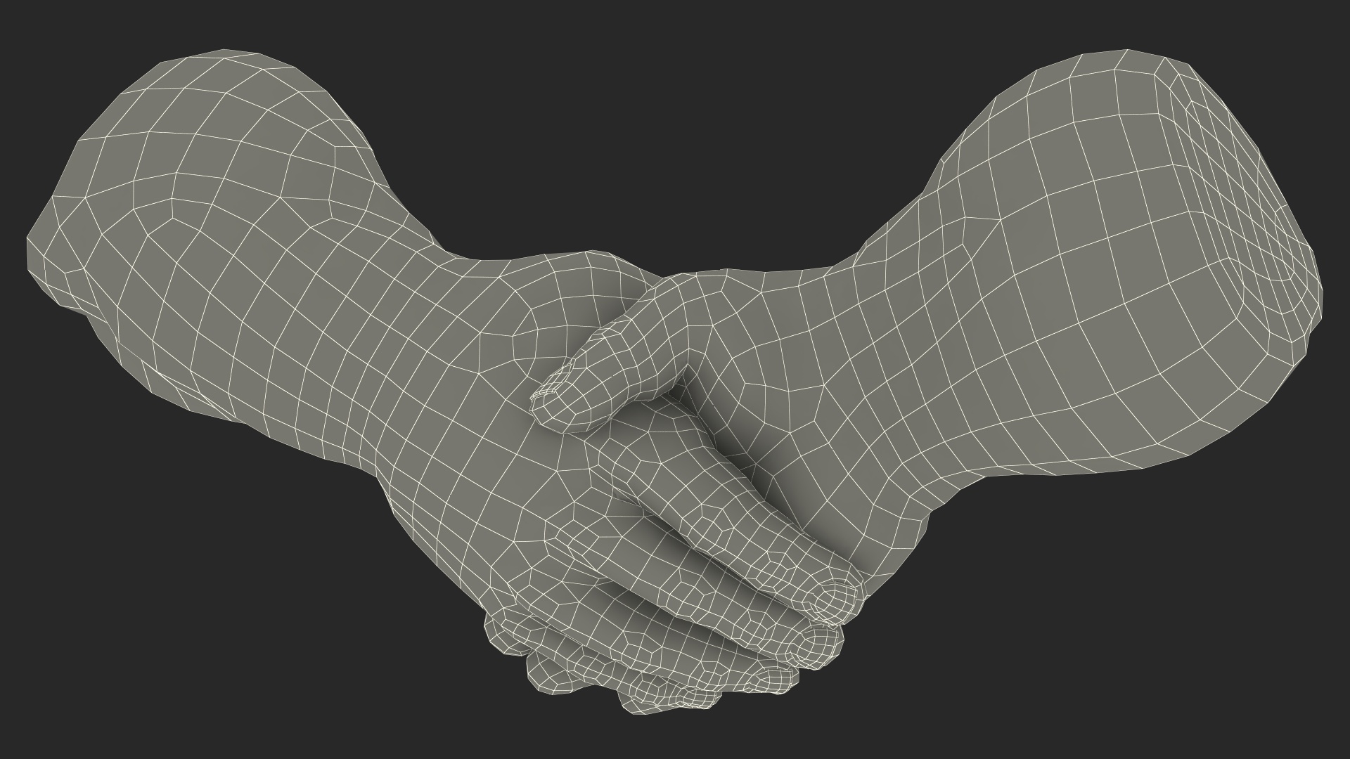Handshake Hulk Hands Rigged 3D