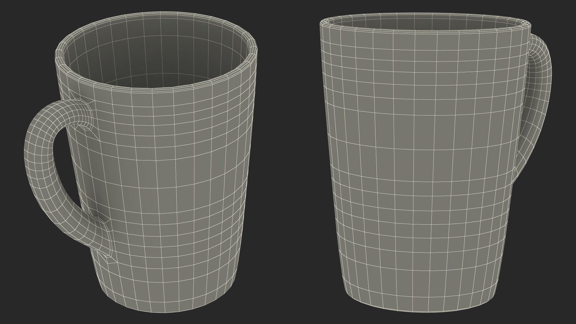 3D model Crystal Glass Coffee Cup Empty