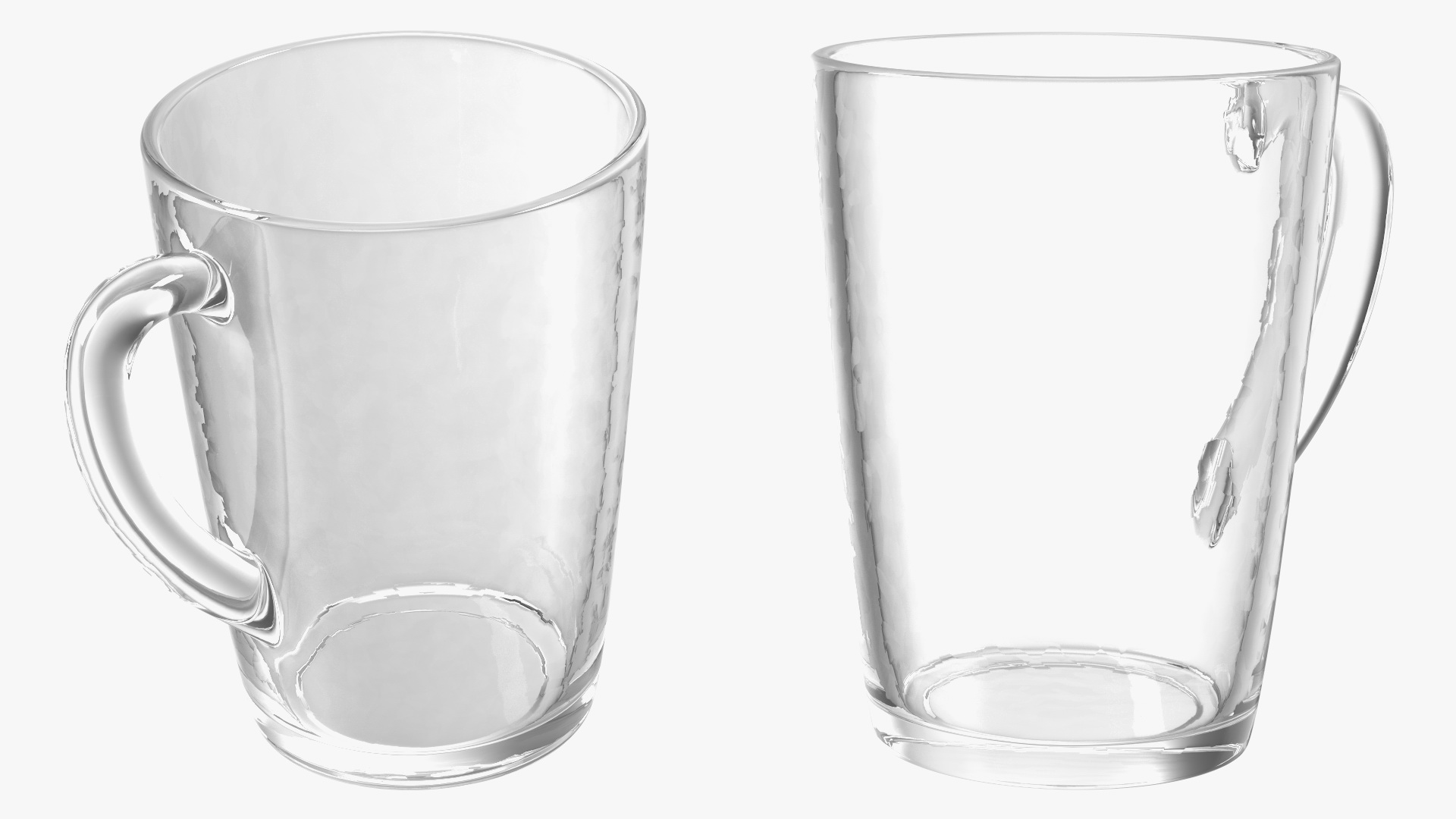 3D model Crystal Glass Coffee Cup Empty