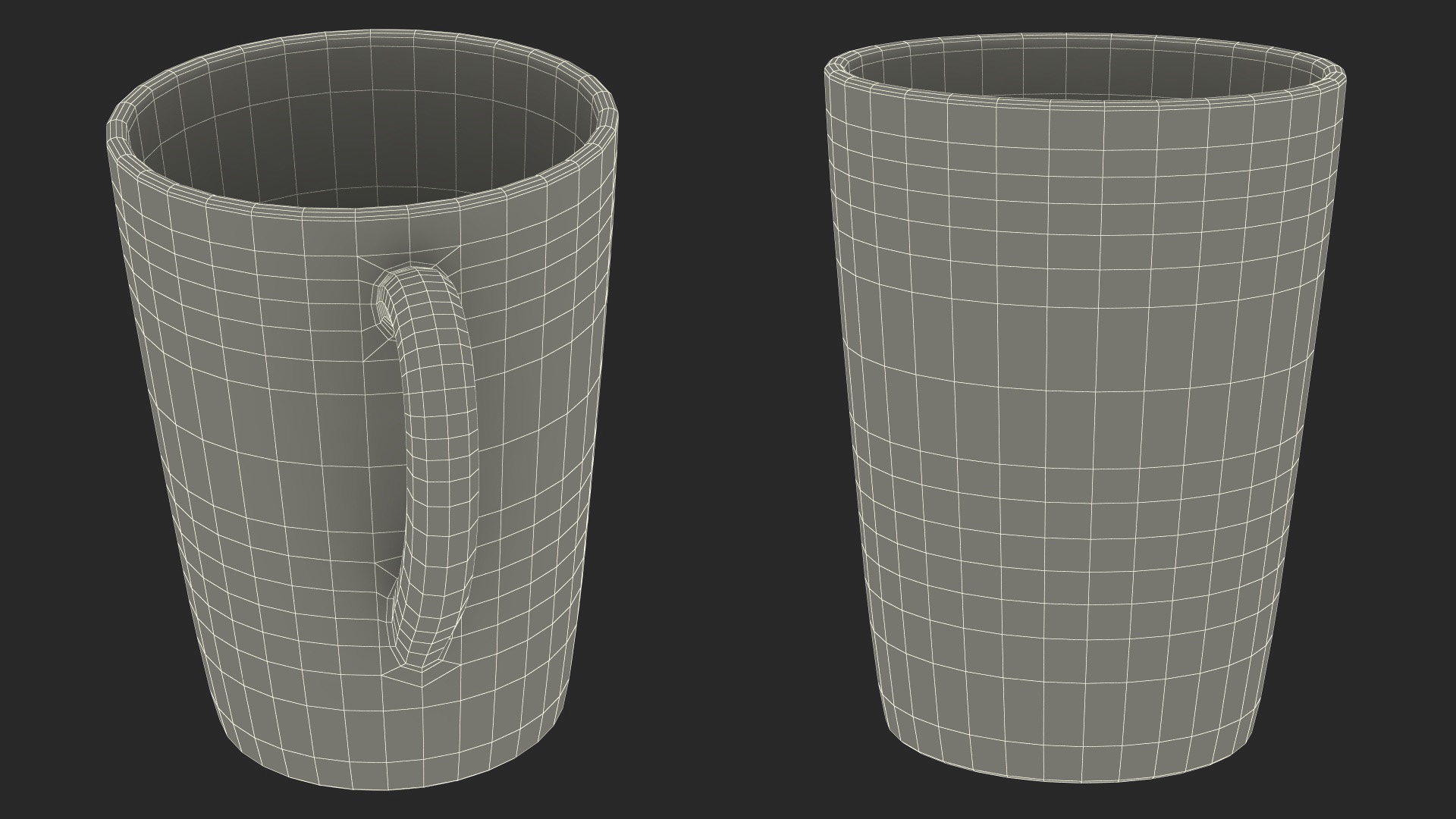 3D model Crystal Glass Coffee Cup Empty