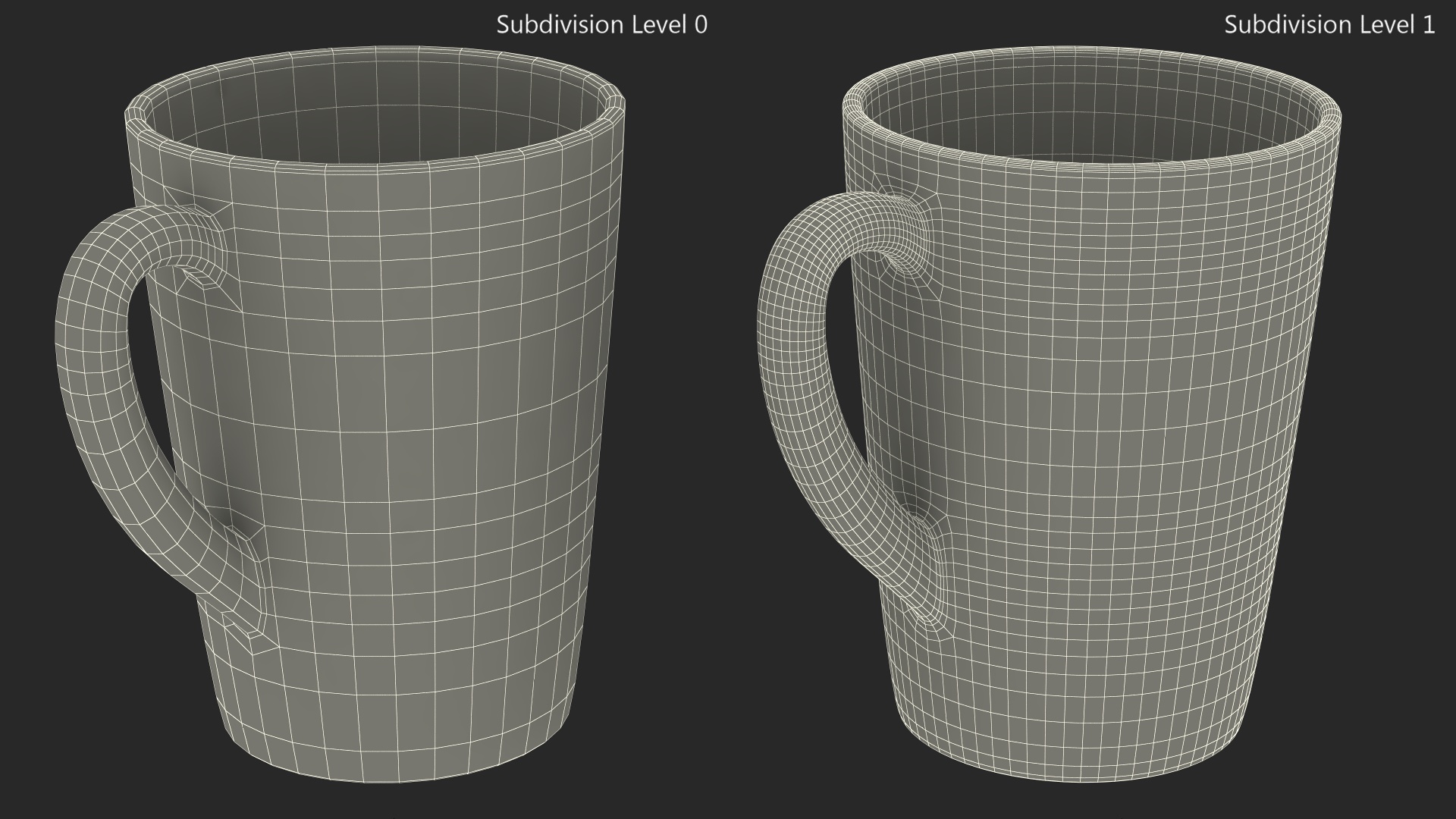 3D model Crystal Glass Coffee Cup Empty