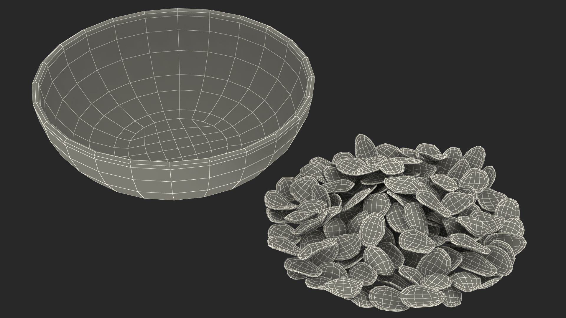 3D Dry Cereal Corn Flakes on a Plate model