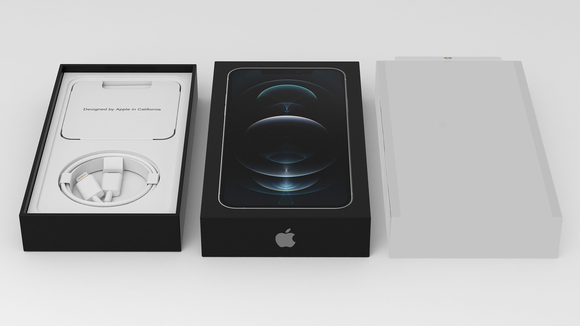 3D iPhone 12 Pro Max Box Silver model