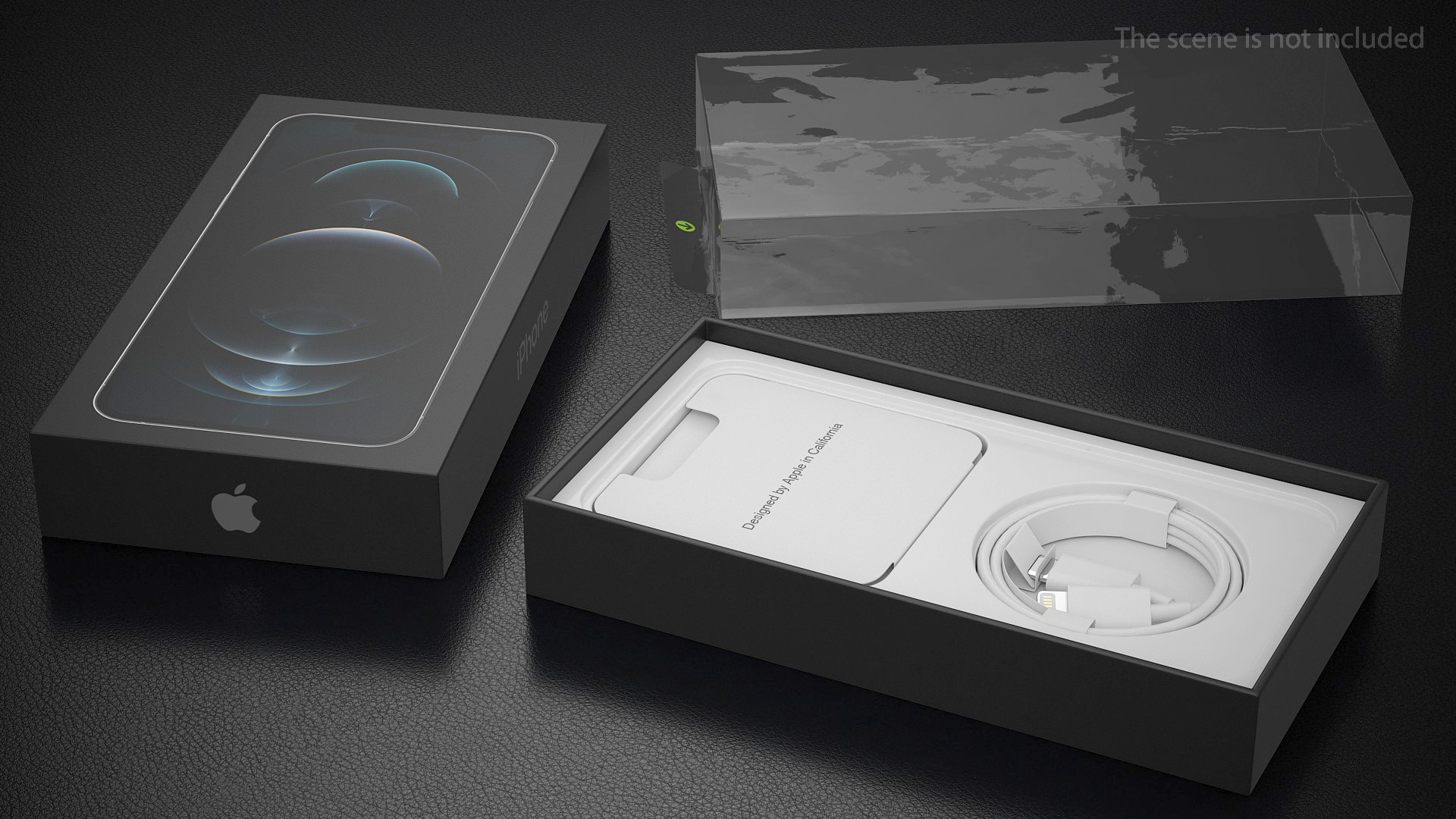 3D iPhone 12 Pro Max Box Silver model