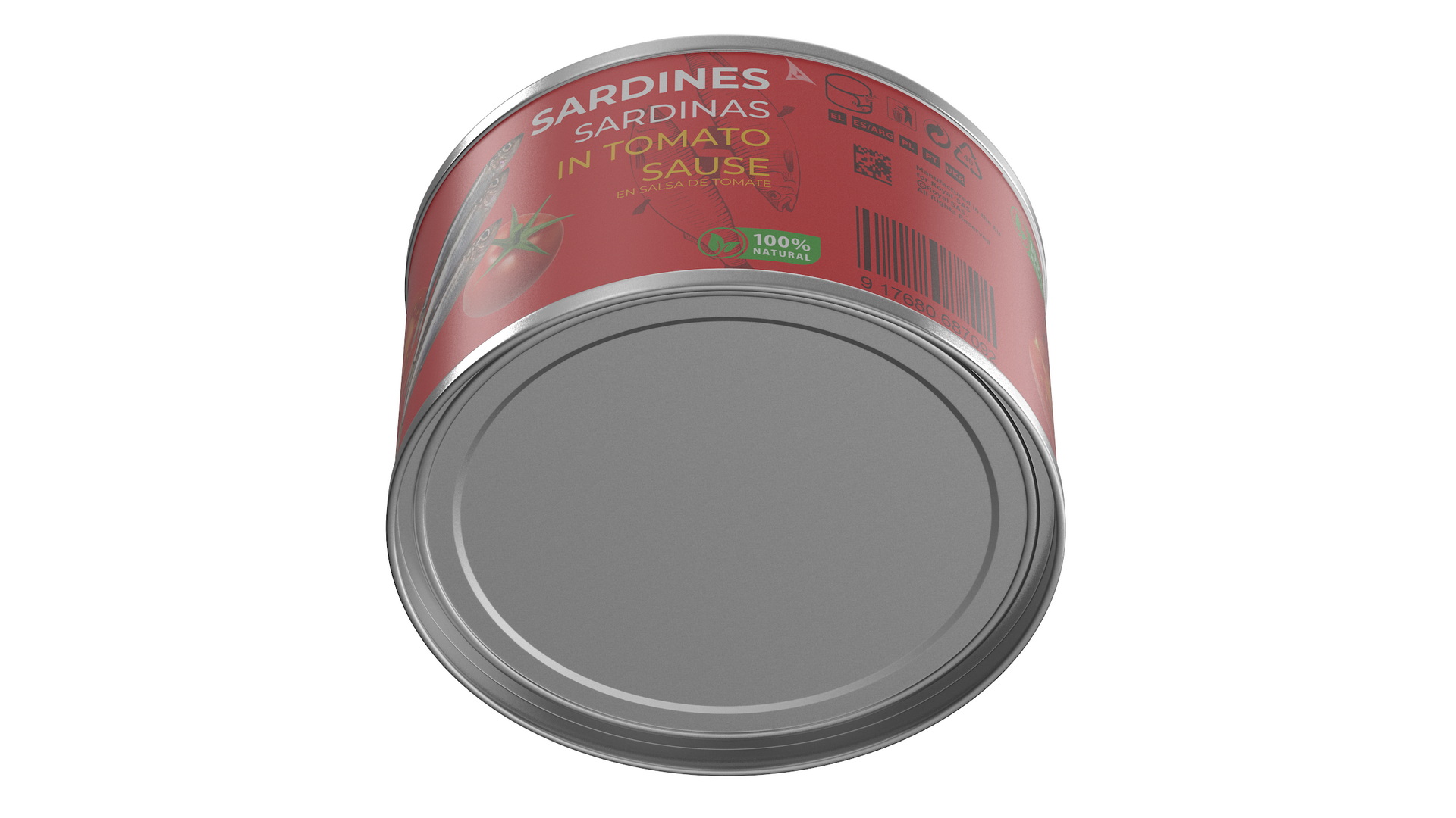 3D Canned Sardines in Tomato Souse