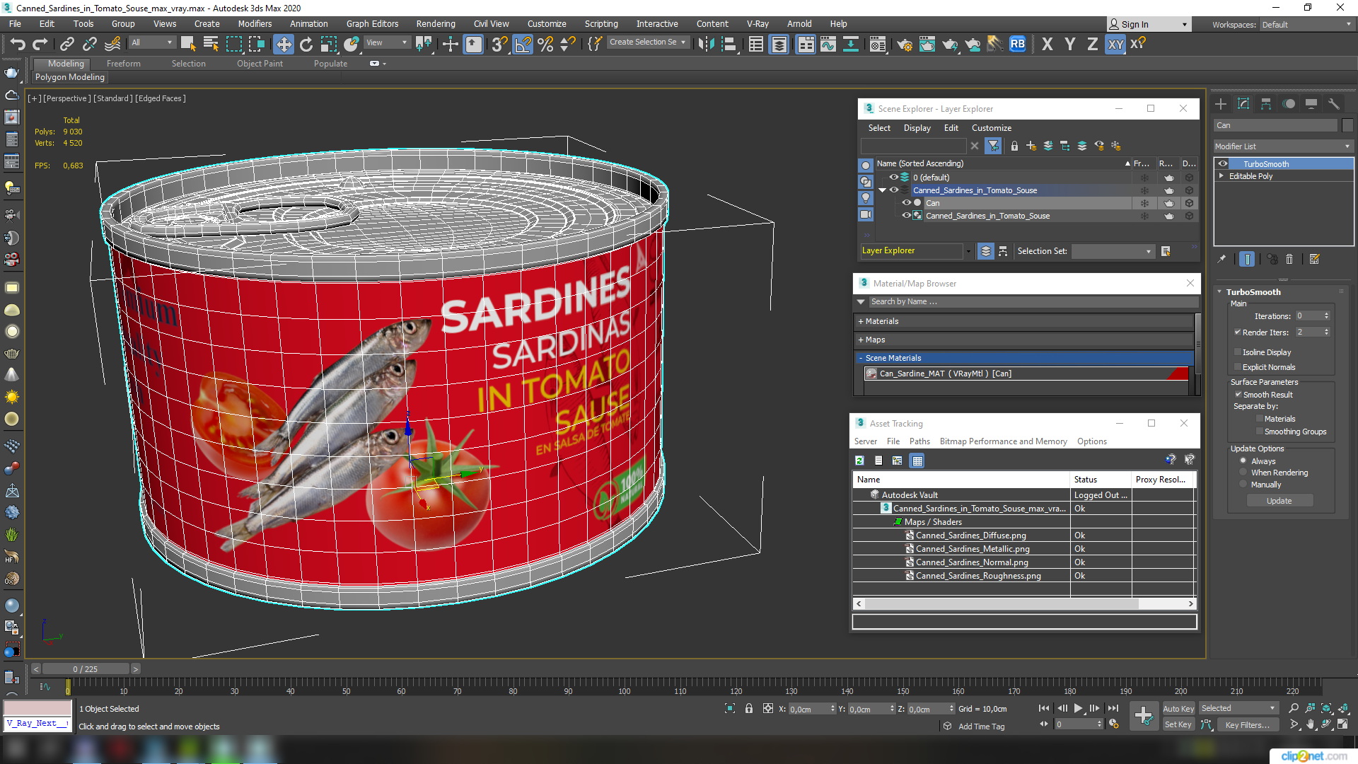 3D Canned Sardines in Tomato Souse