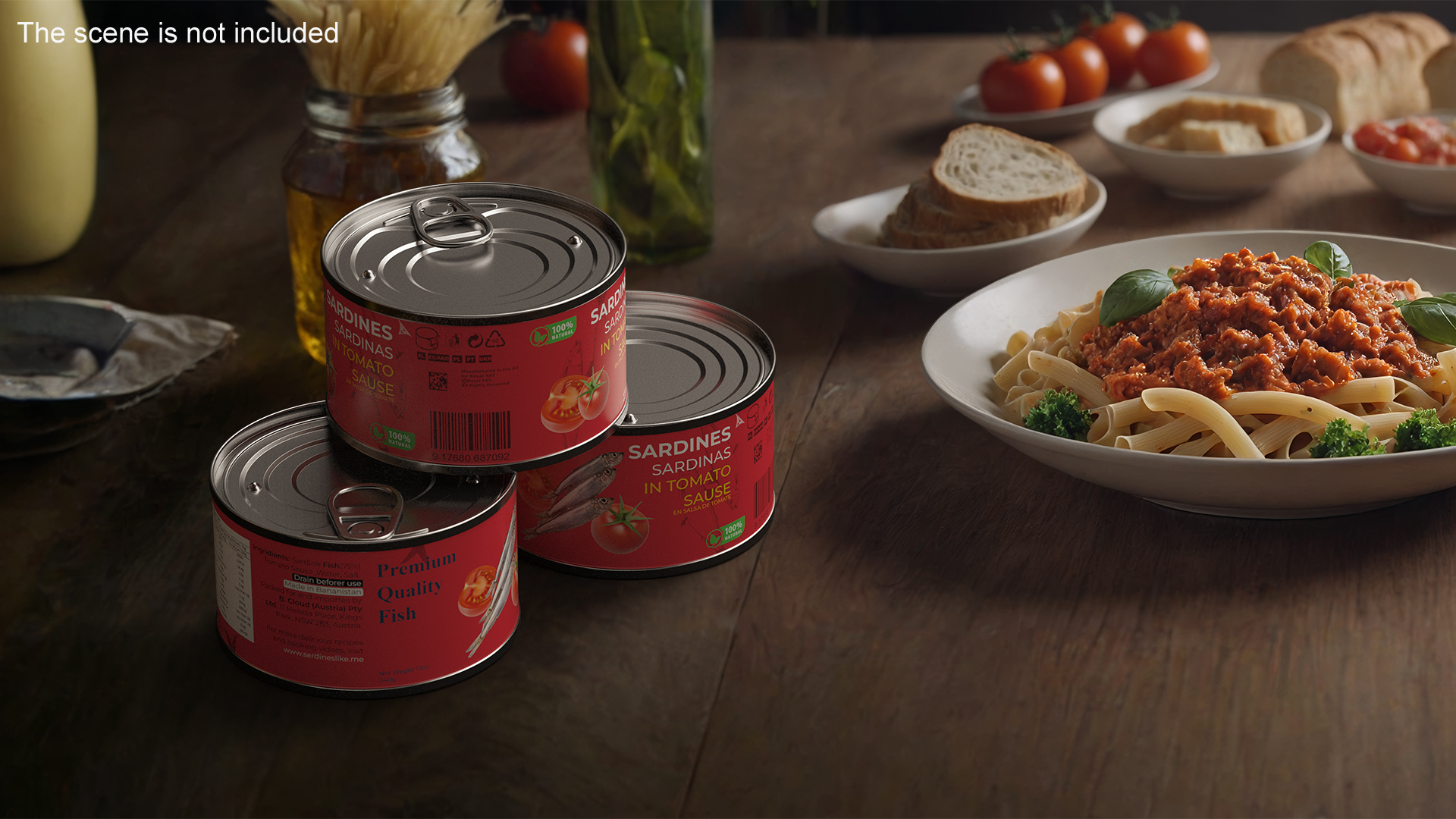 3D Canned Sardines in Tomato Souse