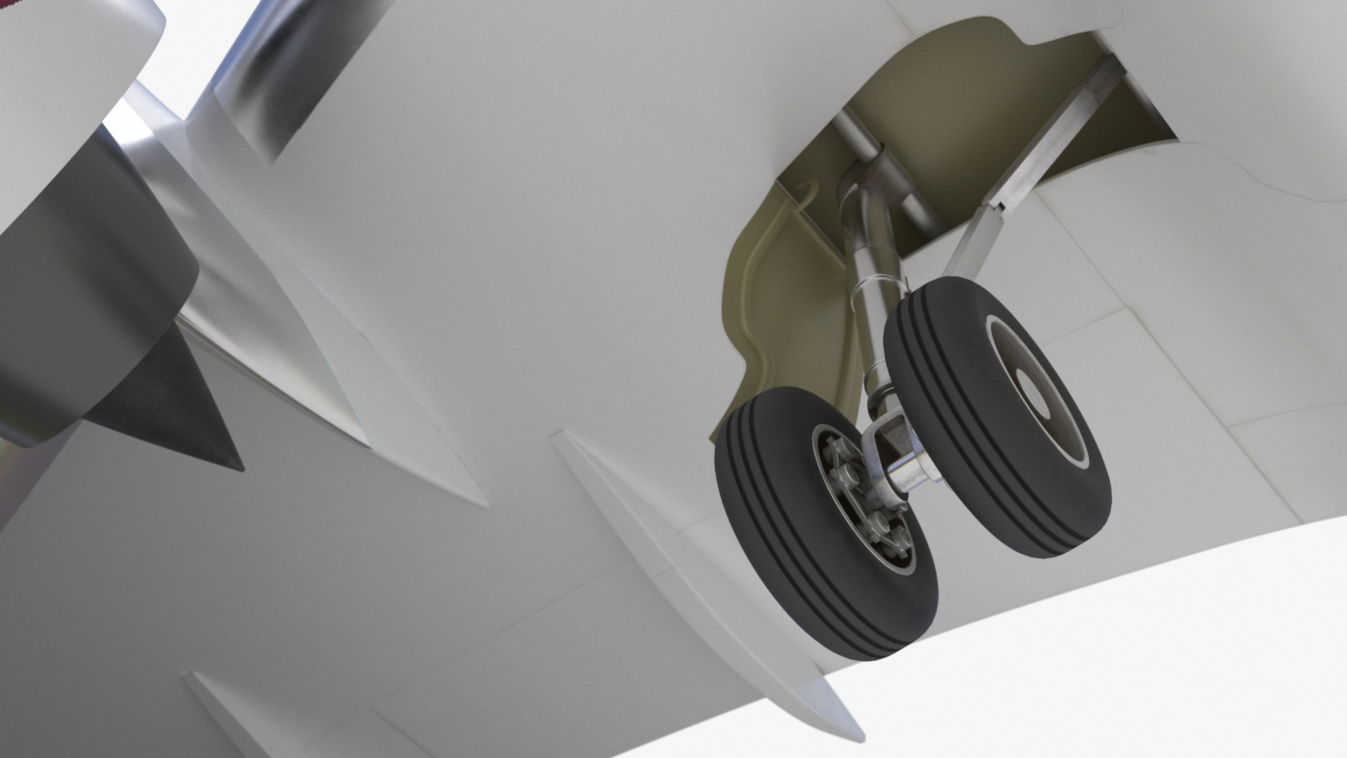 3D Concept Modern Aircraft Turbofan Rigged for Maya model