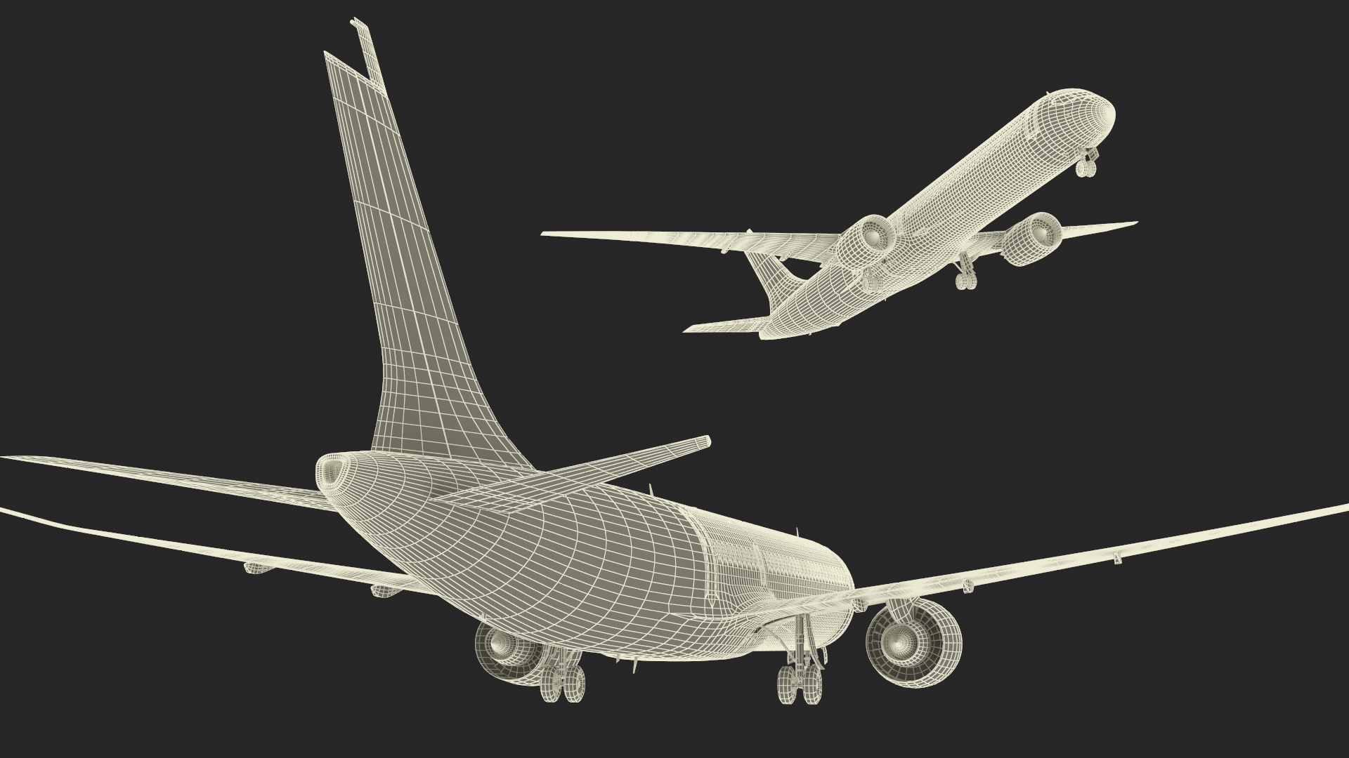3D Concept Modern Aircraft Turbofan Rigged for Maya model