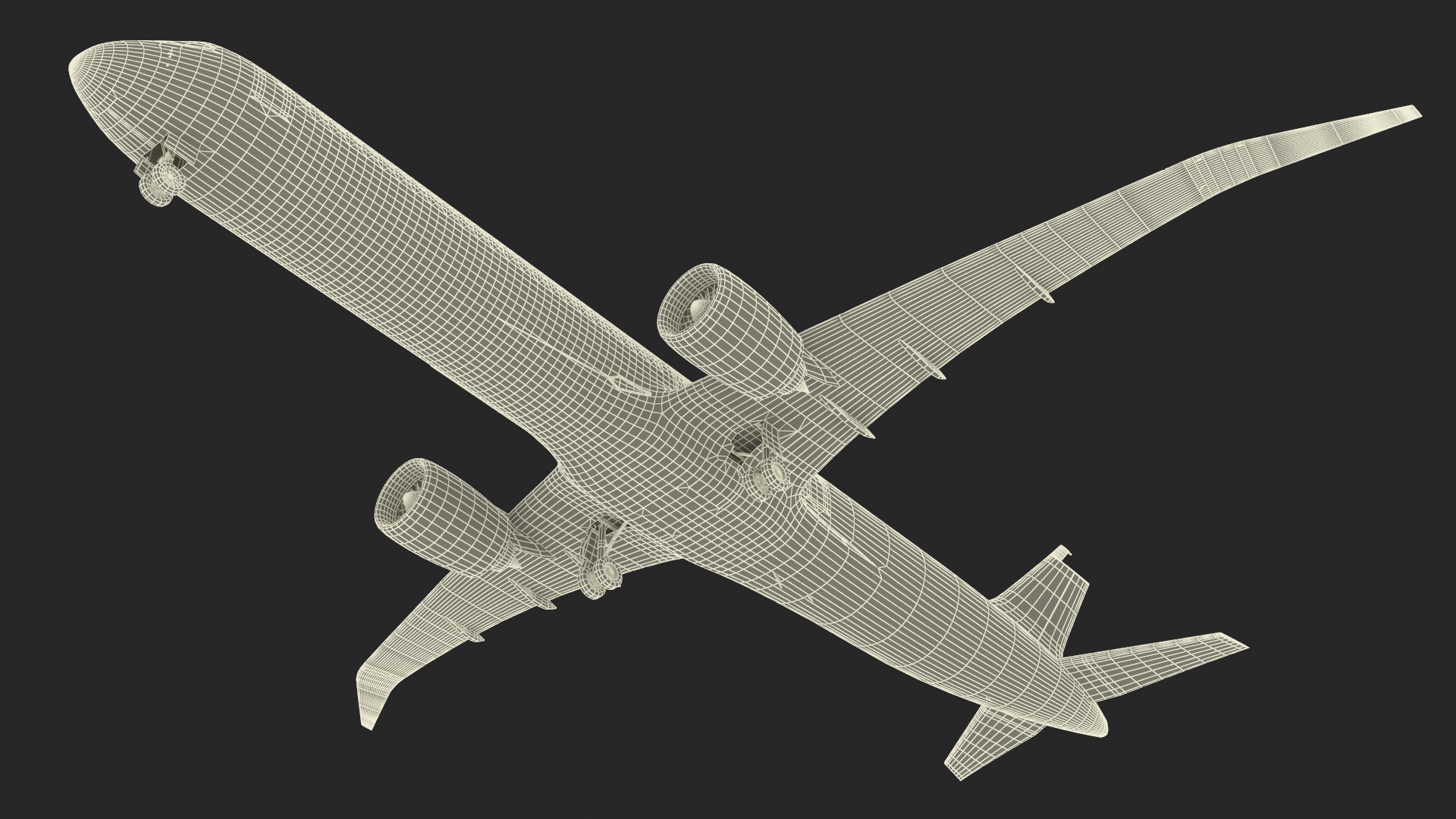 3D Concept Modern Aircraft Turbofan Rigged for Maya model