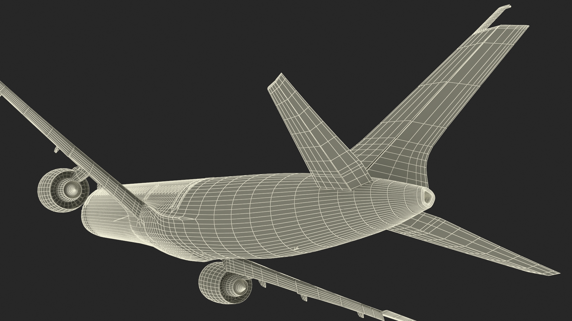 3D Concept Modern Aircraft Turbofan Rigged for Maya model