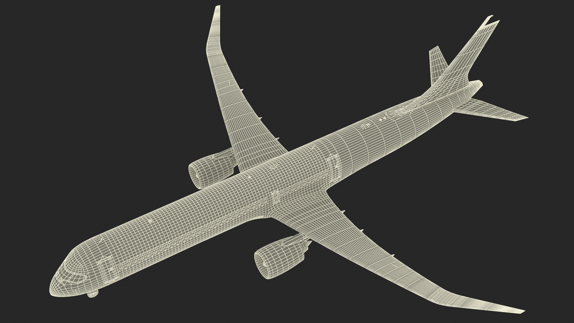 3D Concept Modern Aircraft Turbofan Rigged for Maya model