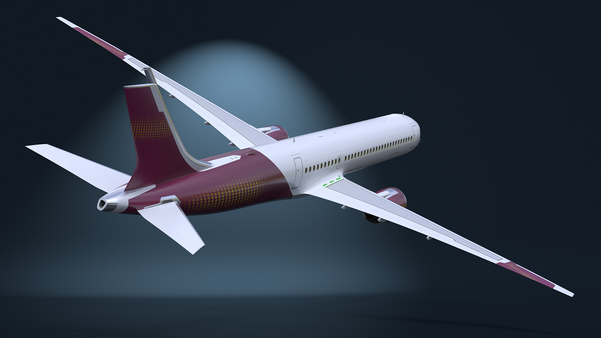 3D Concept Modern Aircraft Turbofan Rigged for Maya model