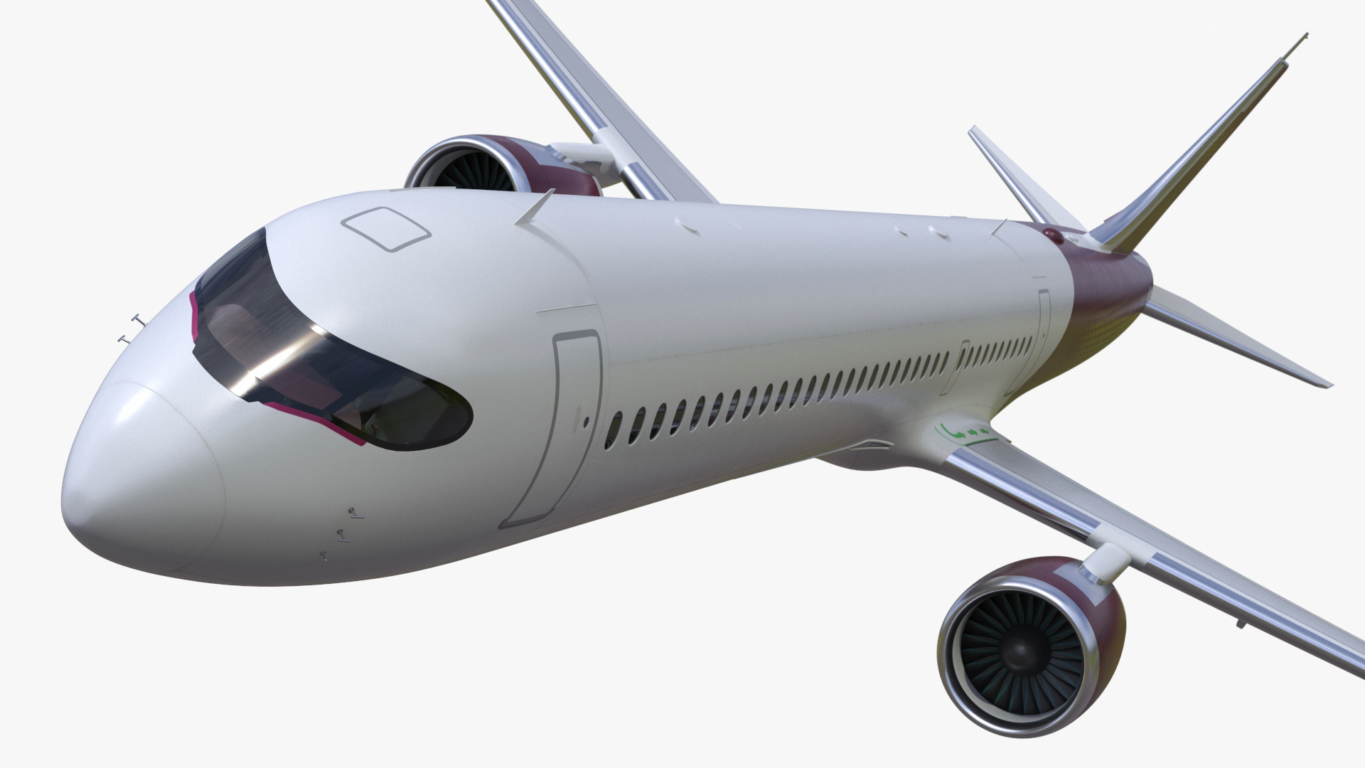 3D Concept Modern Aircraft Turbofan Rigged for Maya model