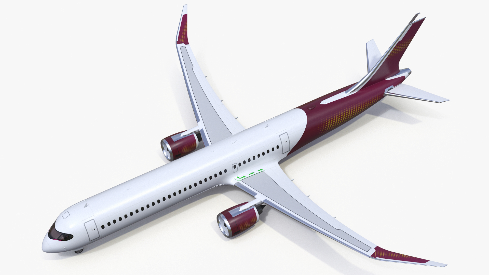 3D Concept Modern Aircraft Turbofan Rigged for Maya model