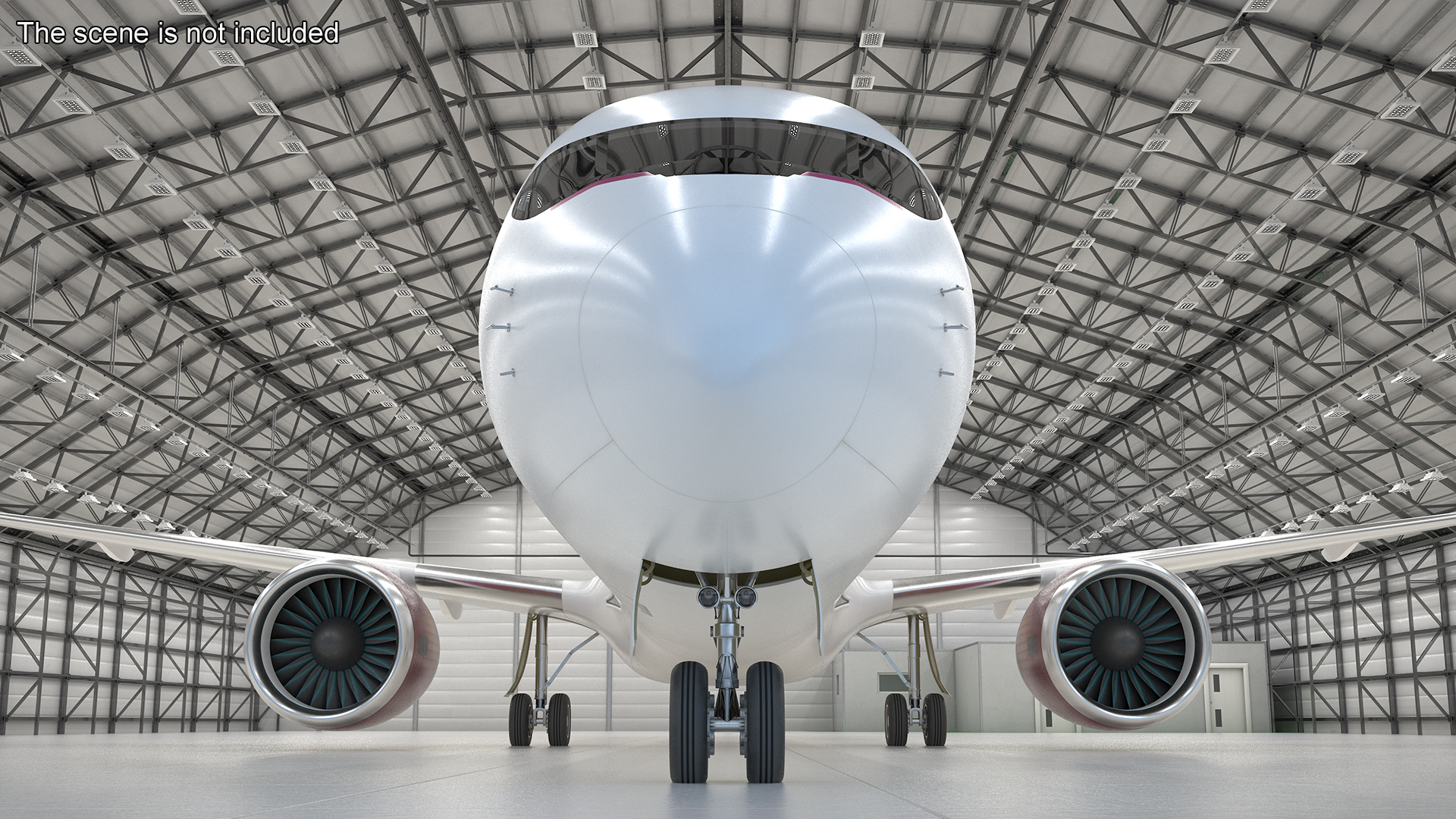 3D Concept Modern Aircraft Turbofan Rigged for Maya model